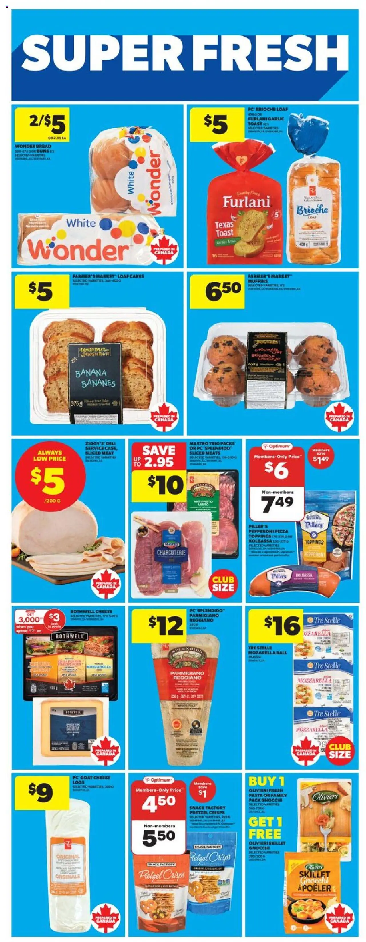 Real Canadian Superstore flyer valid from 09.10.2025 | Page: 18 | Products: Pasta, Cheese, Bread, Chocolate
