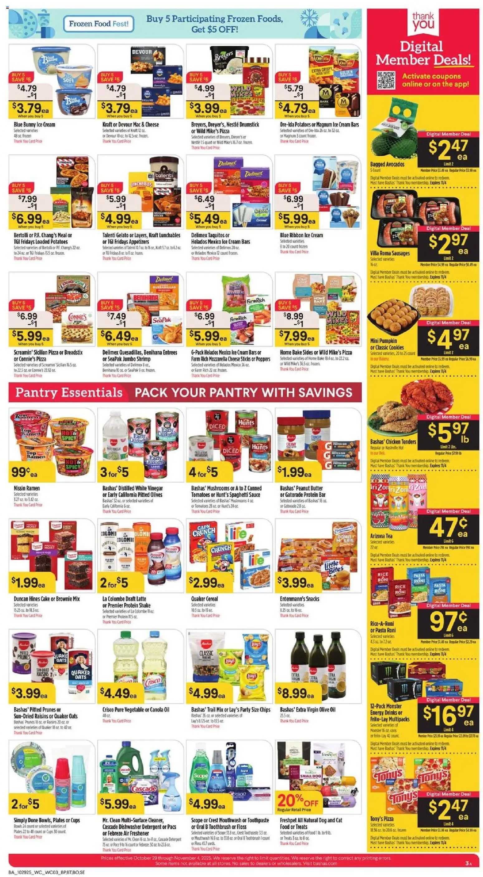 Basha's Weekly Ad - valid from 29.10.2025 | Page: 3 | Products: Oil, Toothpaste, Cream, Sauce