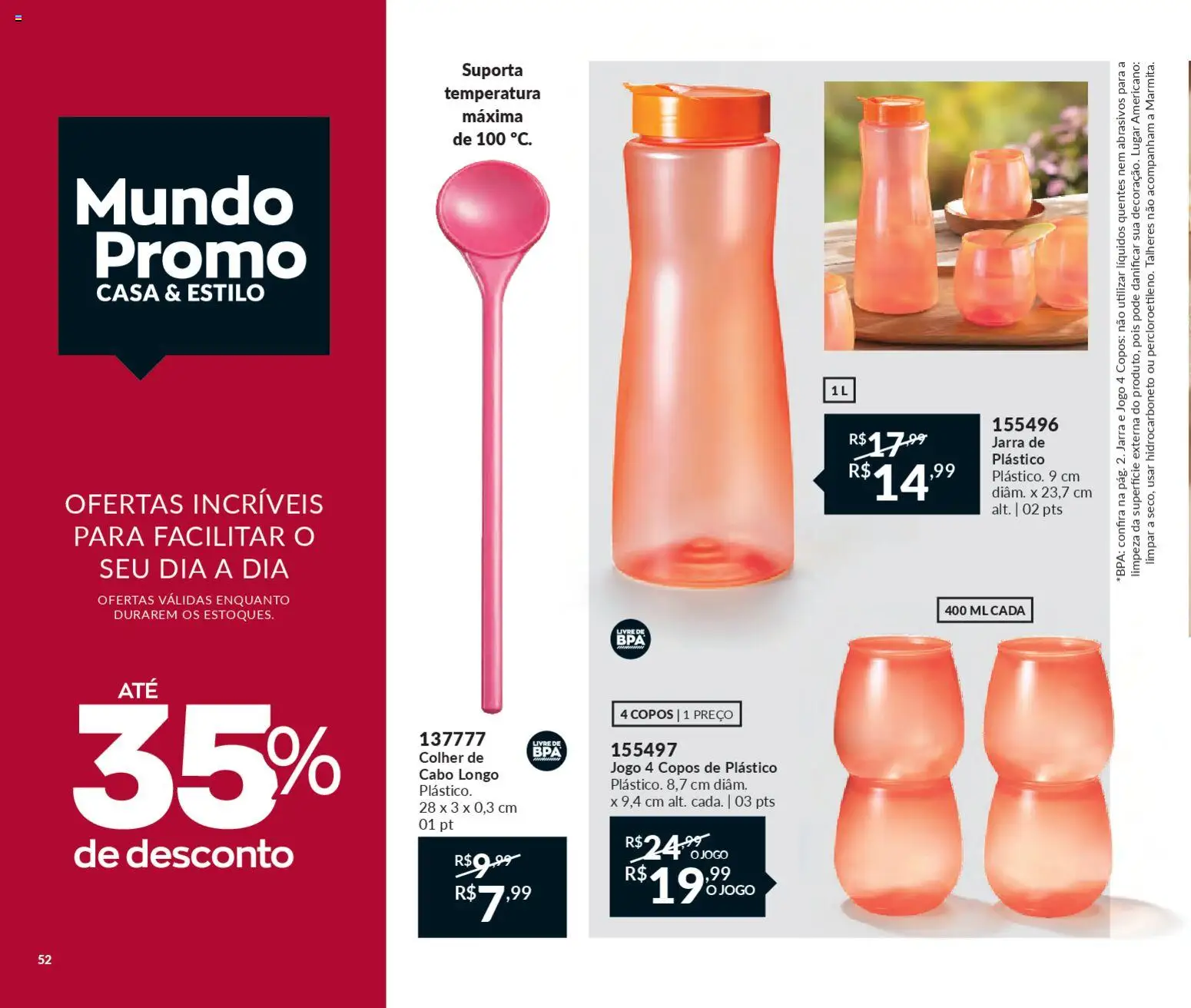 Avon Folheto - válido de 19.12.2025 | Página: 52 | Produtos: Talheres, Jarra, Copos, Cabo