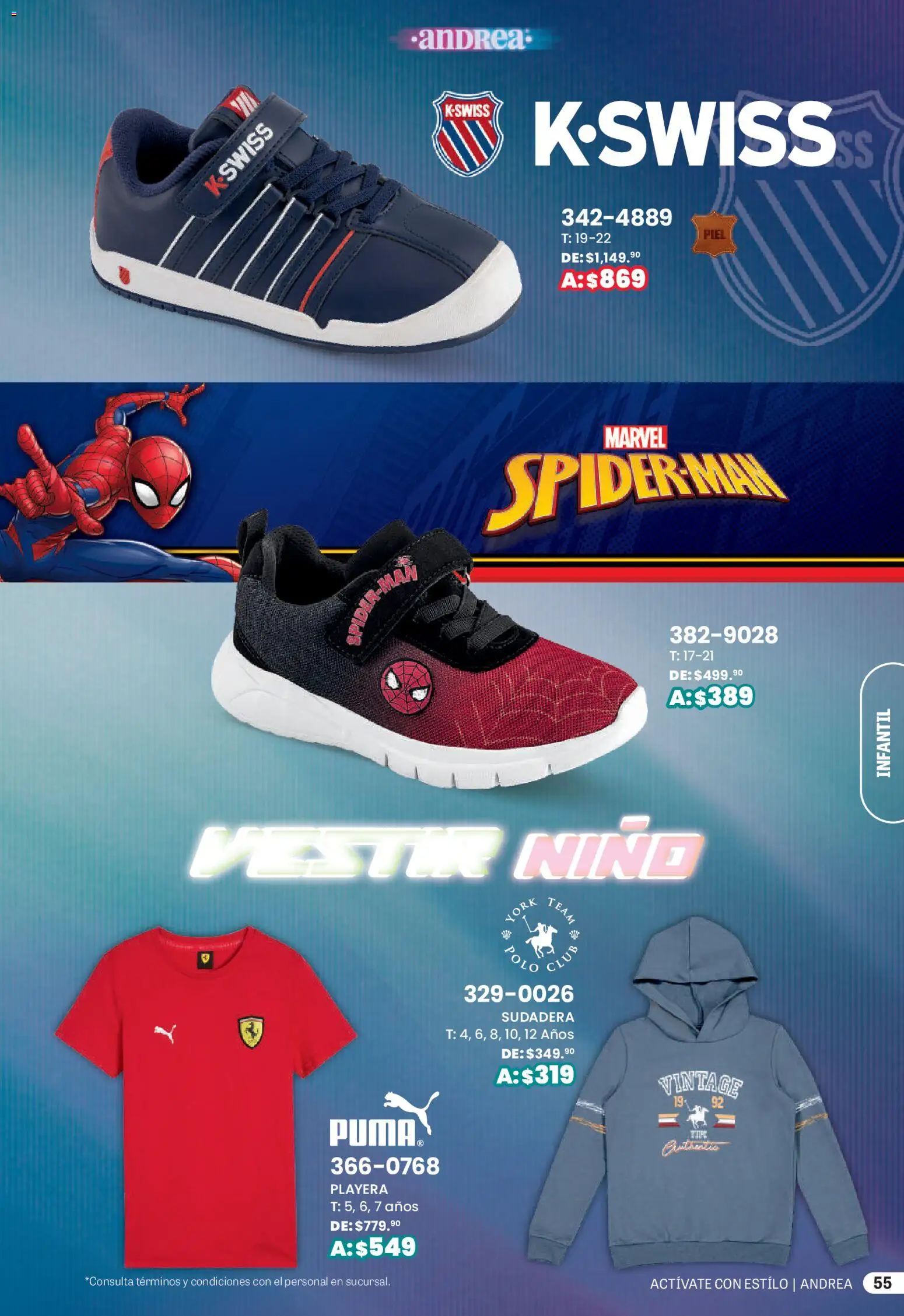 Nuevas ofertas de Andrea válidas en toda la República Mexicana desde el 01.03.2026. ¡Encuentra las mejores ofertas en Andrea catálogo Actívate con estillo! | Página: 55 | Productos: Sudadera, Playera