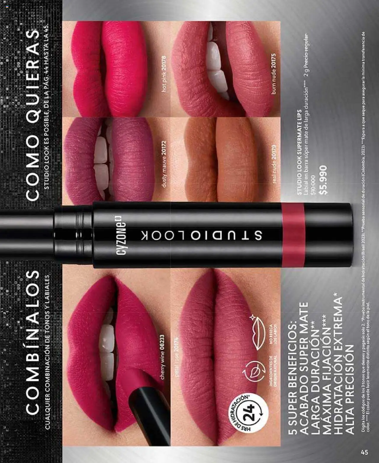 Catálogo CyZone Campaña 10 │ válido desde el 02.06.2025 | Página: 45 | Productos: Mate, Labial