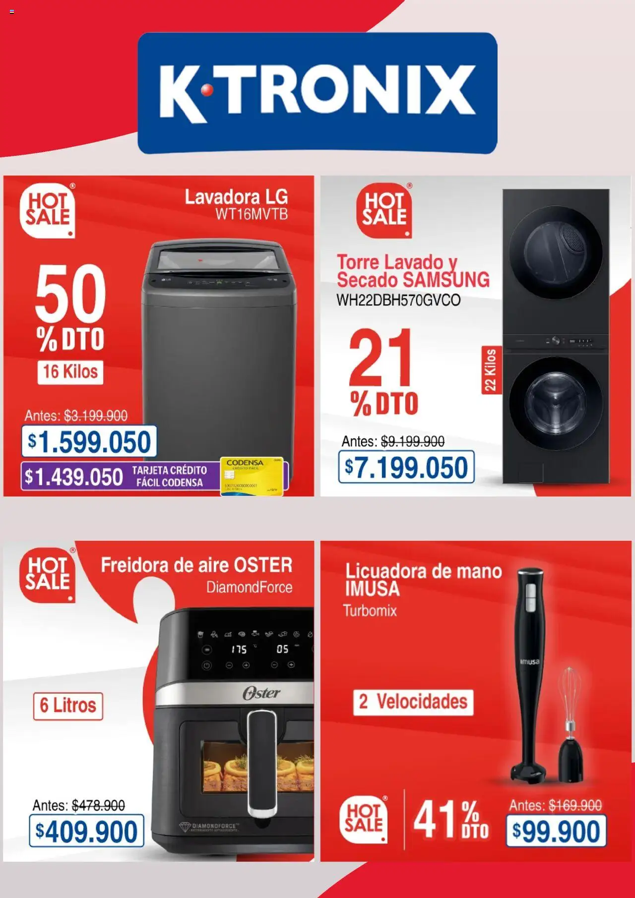 Ktronix revista - valida desde el 16.10.2025 | Página: 4 | Productos: Freidora de aire, Lavadora, Licuadora, Freidora