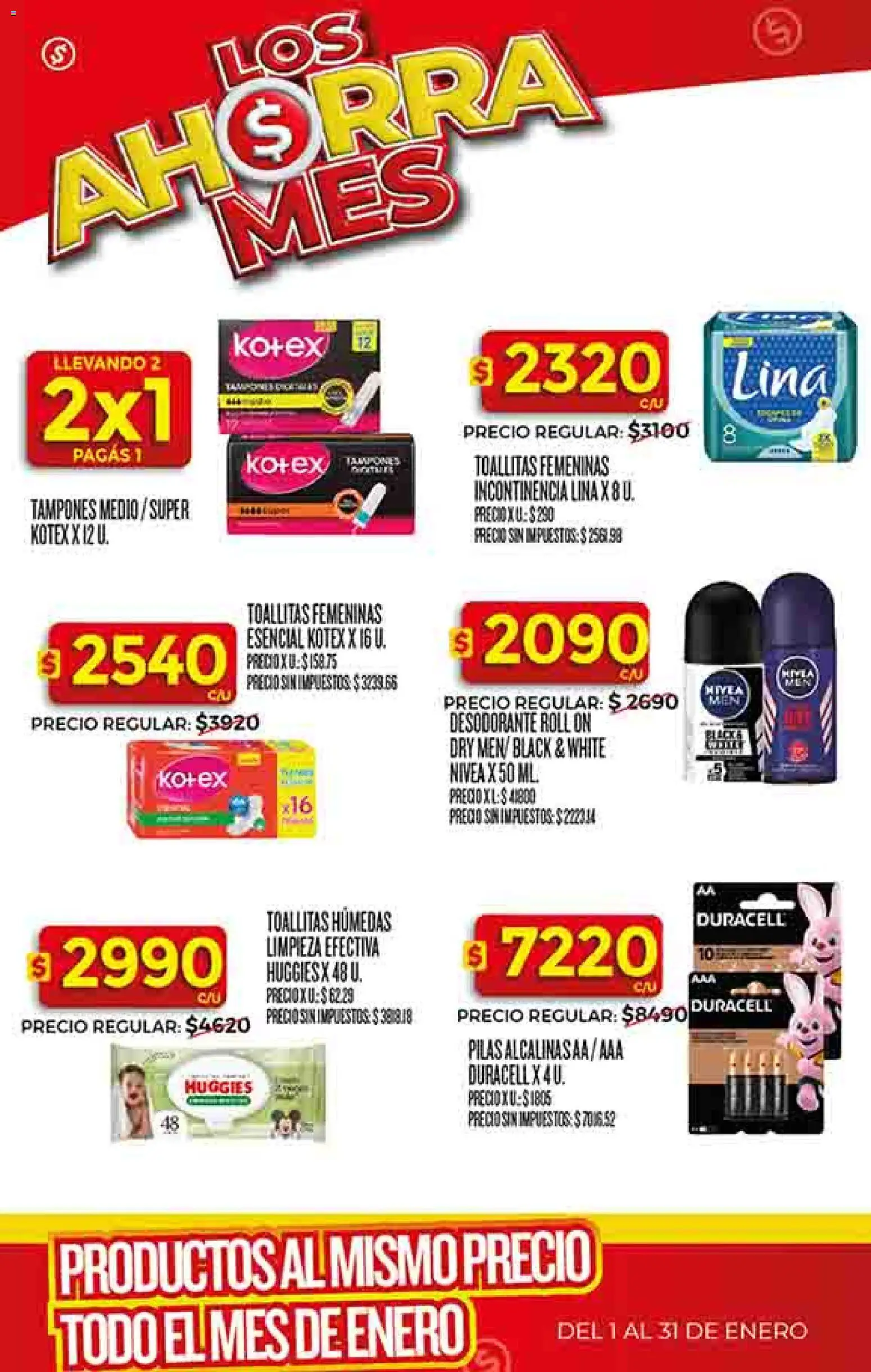 Dia - Ofertas - Salta y Jujuy │ válido desde el 14.01.2026 | Página: 43 | Productos: Tampones, Pilas, Toallitas húmedas, Toallitas femeninas