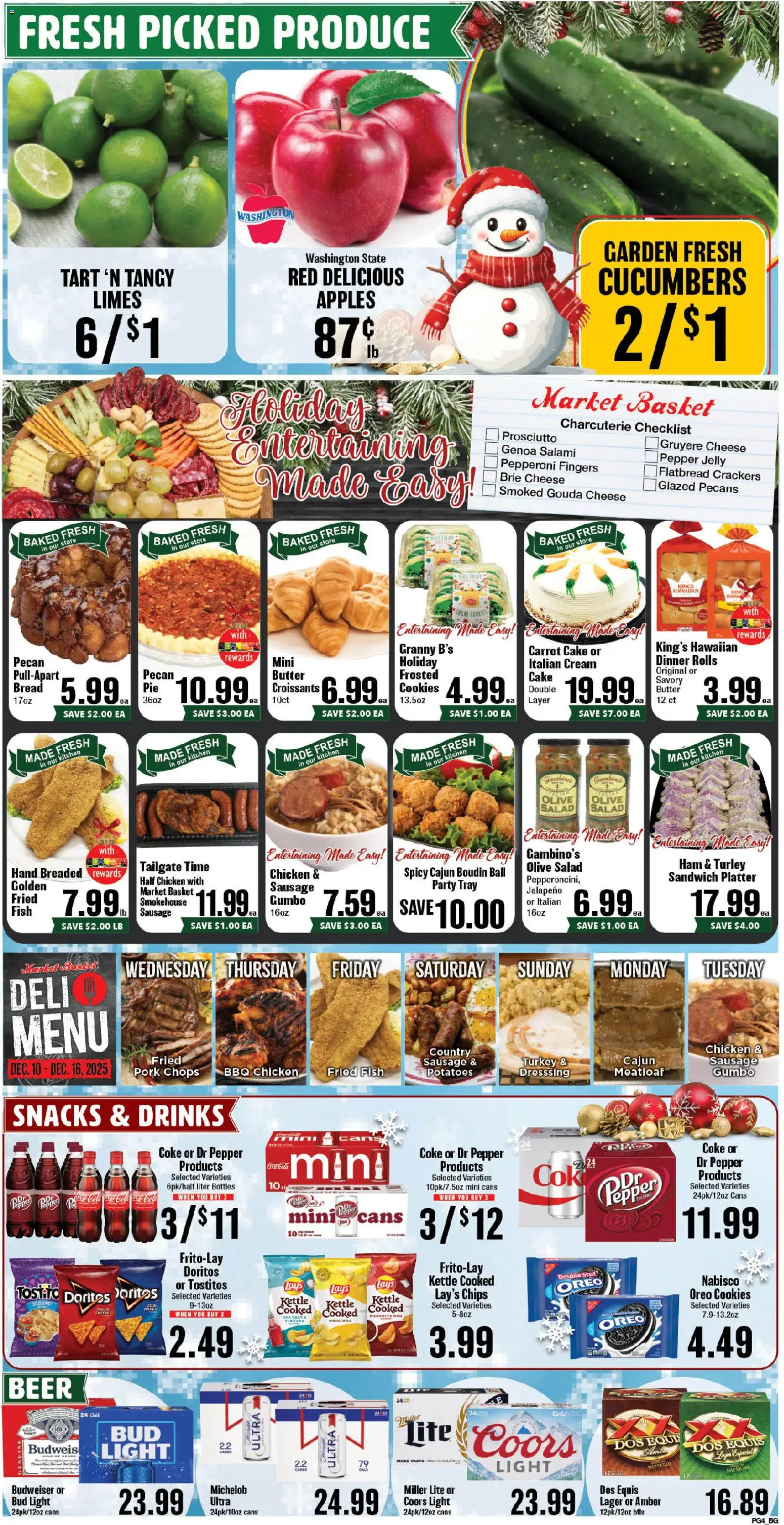 Market Basket Weekly Ad - valid from 10.12.2025 | Page: 4 | Products: Butter, Salami, Ham, Croissants