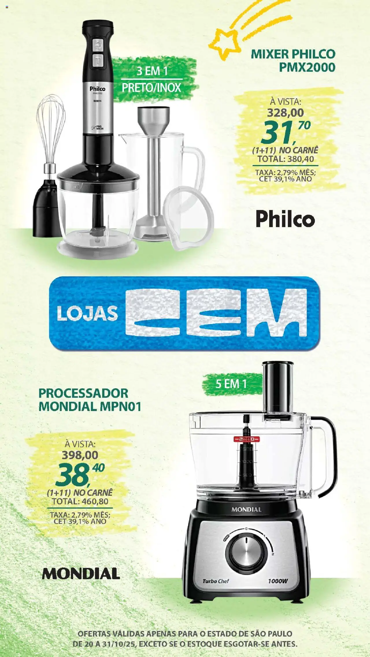 Lojas Cem Folheto - válido de 20.10.2025 | Página: 66 | Produtos: Processador, Carne