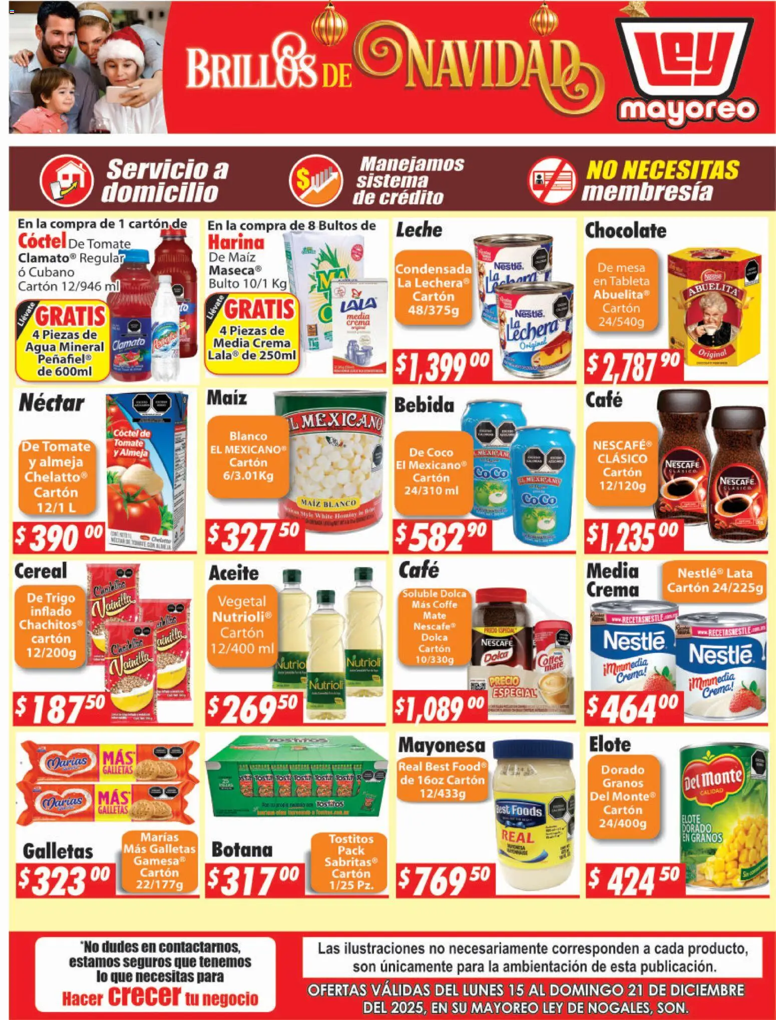 Nuevas ofertas de Casa Ley válidas en toda la República Mexicana desde el 15.12.2025. ¡Encuentra las mejores ofertas en Casa Ley folleto Nogales! | Página: 1 | Productos: Mayonesa, Tomate, Aceite, Mate