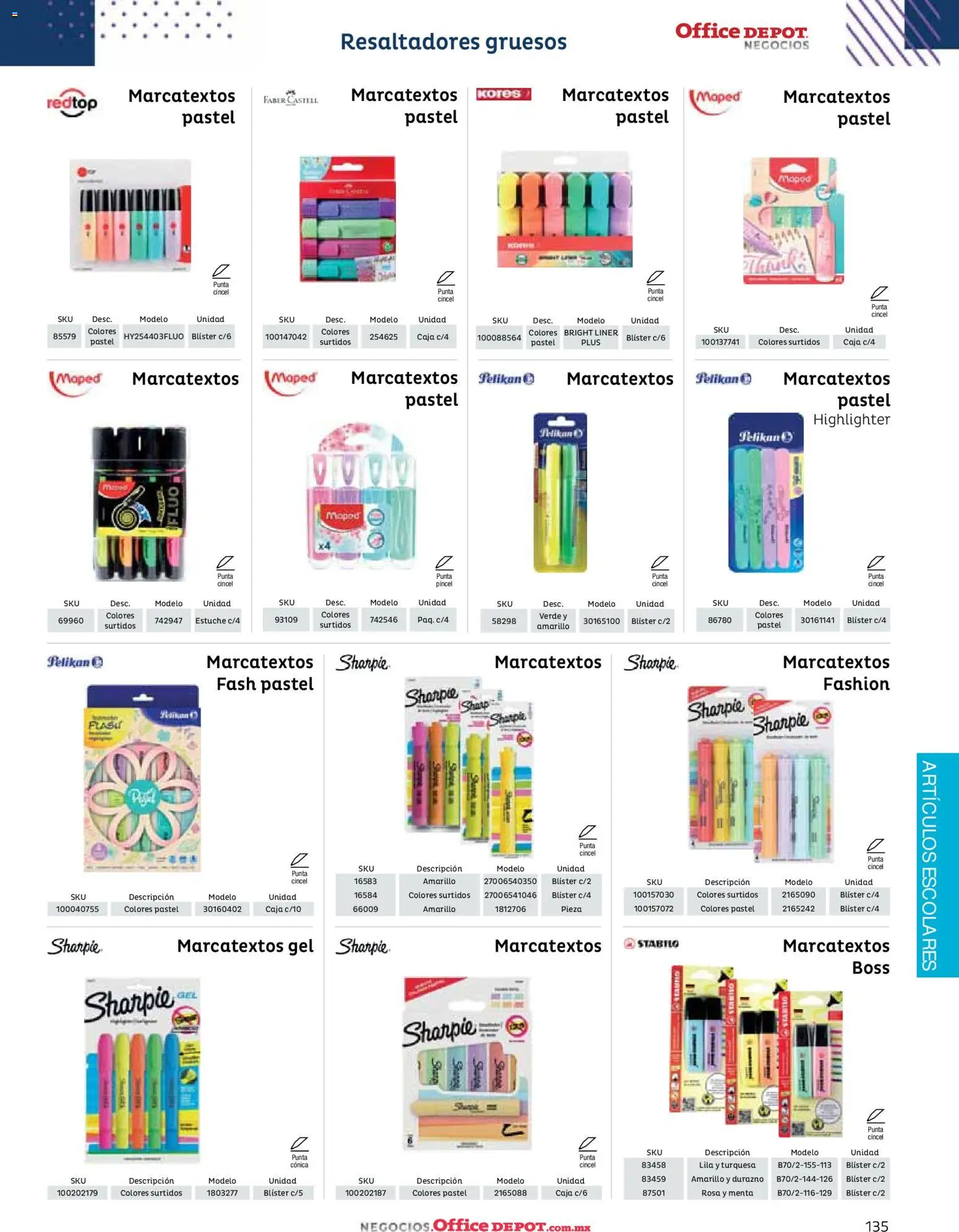 Nuevas ofertas de Office Depot válidas en toda la República Mexicana desde el 12.01.2026. ¡Encuentra las mejores ofertas en Office Depot catálogo 2026! | Página: 137 | Productos: Pincel, Durazno, Pastel, Estuche