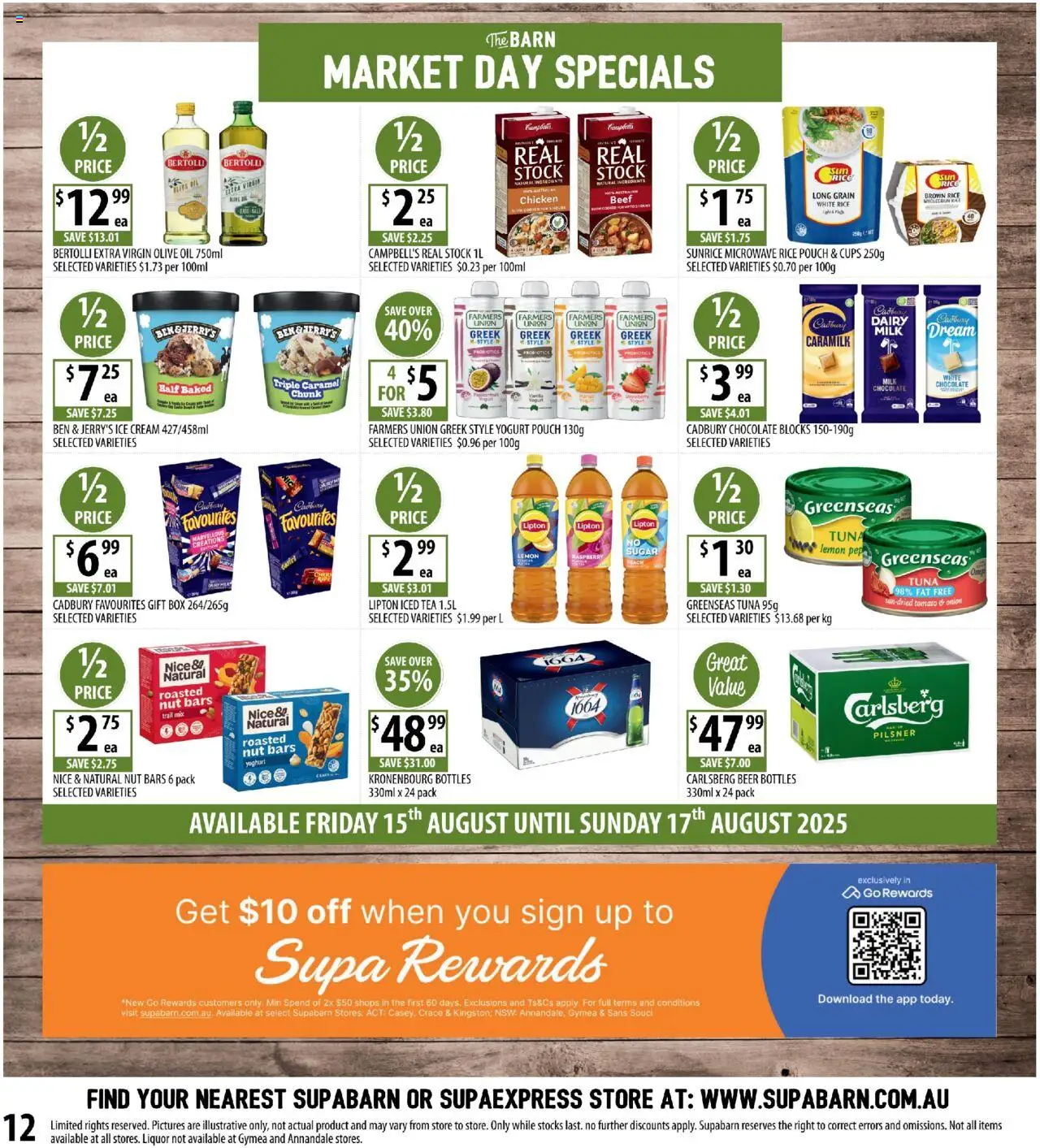 Supabarn catalogue - valid from 13.08.2025 | Page: 12 | Products: Cups, Beer, Rice, Microwave
