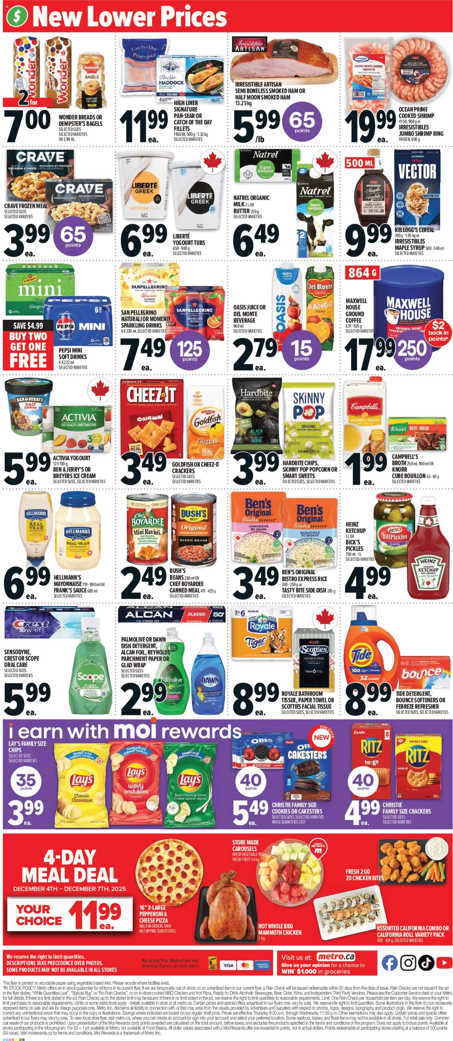 Metro flyer valid from 04.12.2025 | Page: 4 | Products: Rice, Chips, Bakery, Cheese