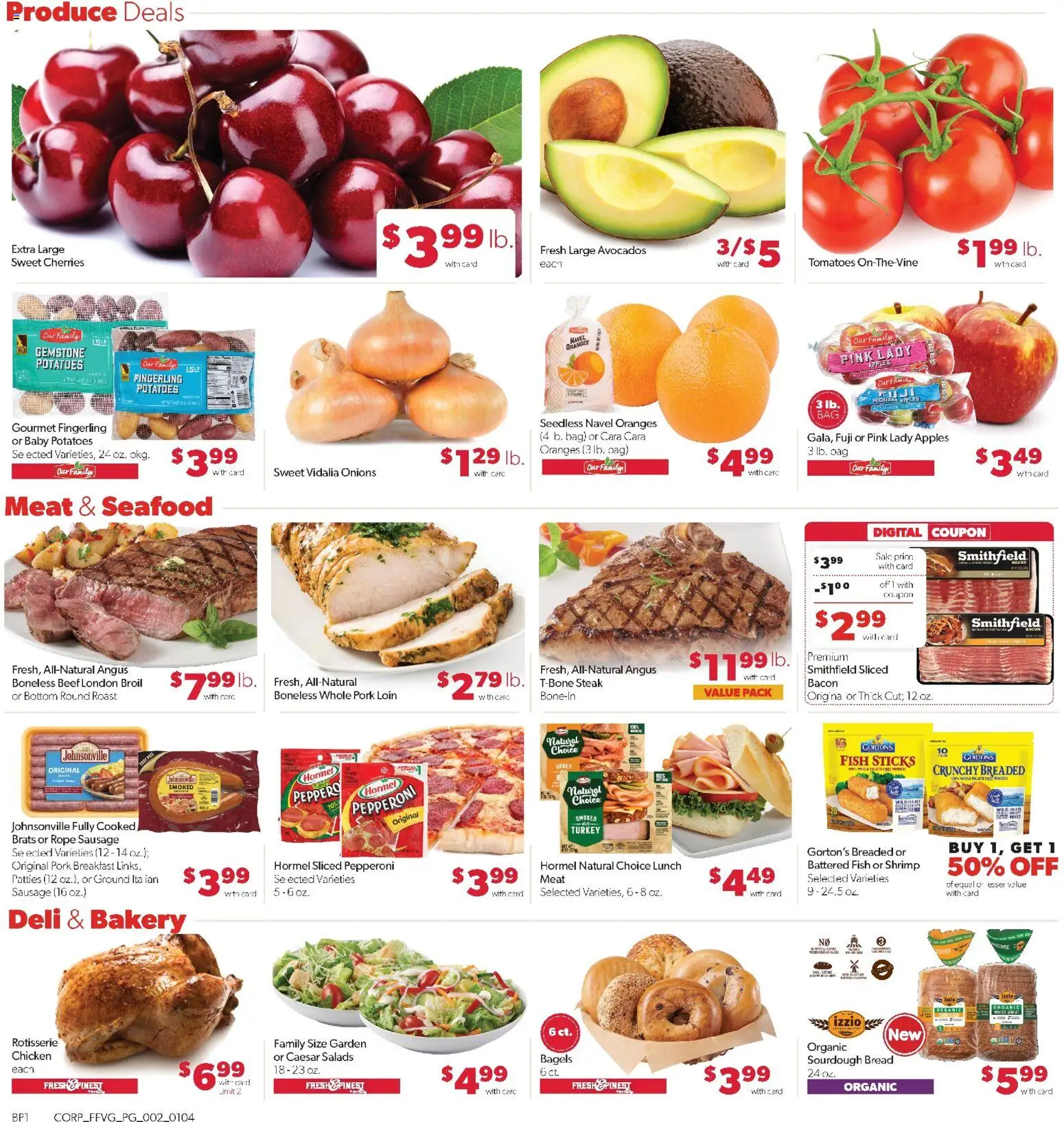 Family Fare Weekly Ad - MI - valid from 04.01.2026 | Page: 2 | Products: Cherries, Bread, Sausage, Bag