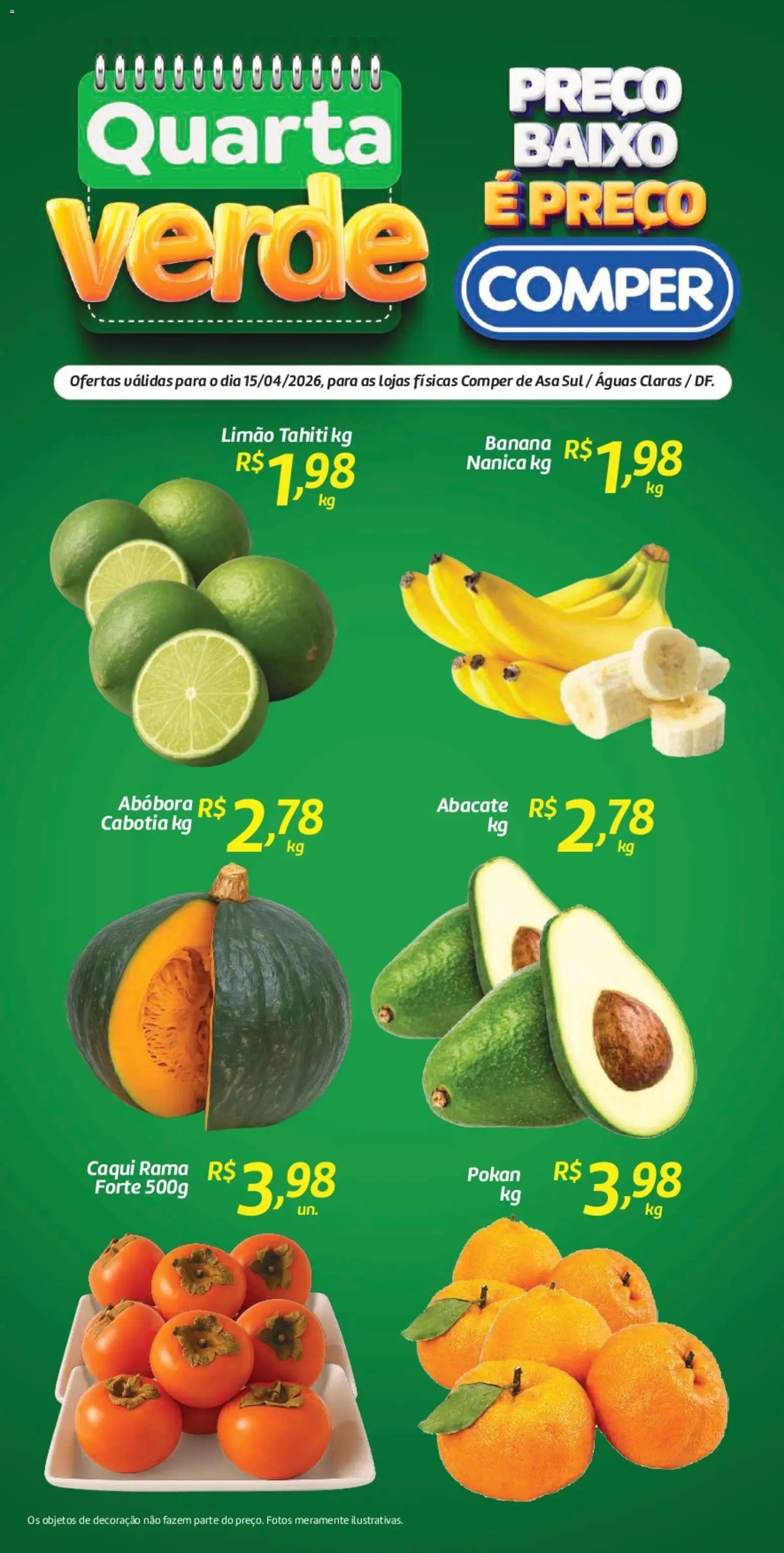 Comper Folheto - válido de 15.04.2026 | Página: 1 | Produtos: Caqui, Abóbora, Baixo