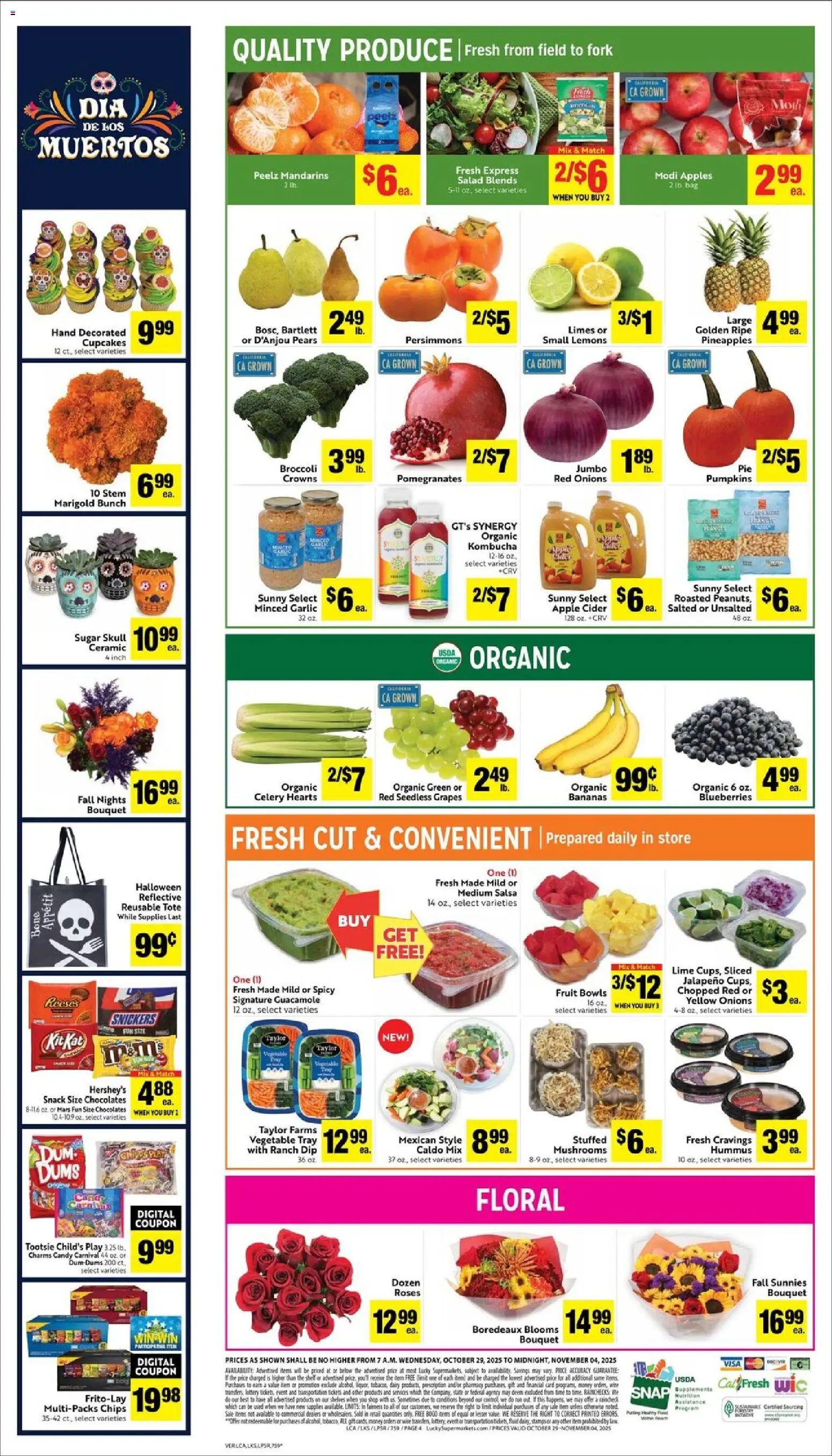 Lucky Supermarkets Weekly Ad - valid from 29.10.2025 | Page: 6 | Products: Wine, Bananas, Salad, Blueberries