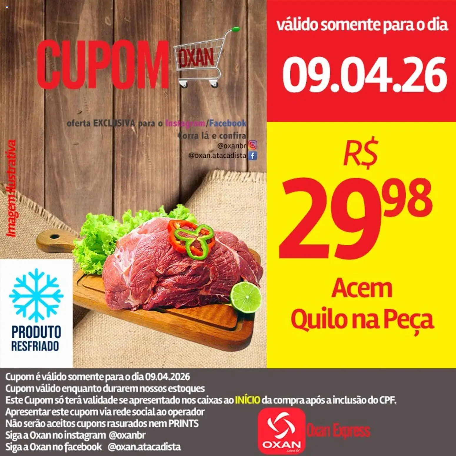 Oxan Atacadista Folheto - válido de 09.04.2026 | Página: 3 | Produtos: Acém