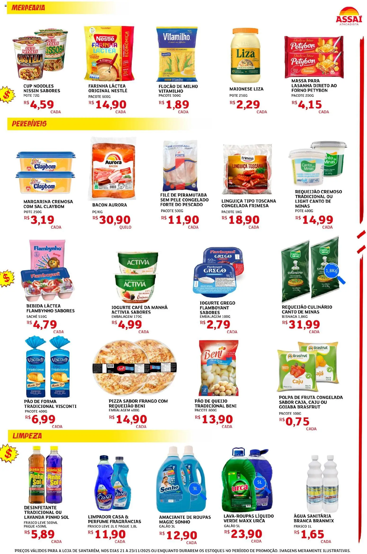 Assaí Atacadista Folheto - válido de 21.11.2025 | Página: 2 | Produtos: Pão de forma, Lasanha, Bebida, Margarina
