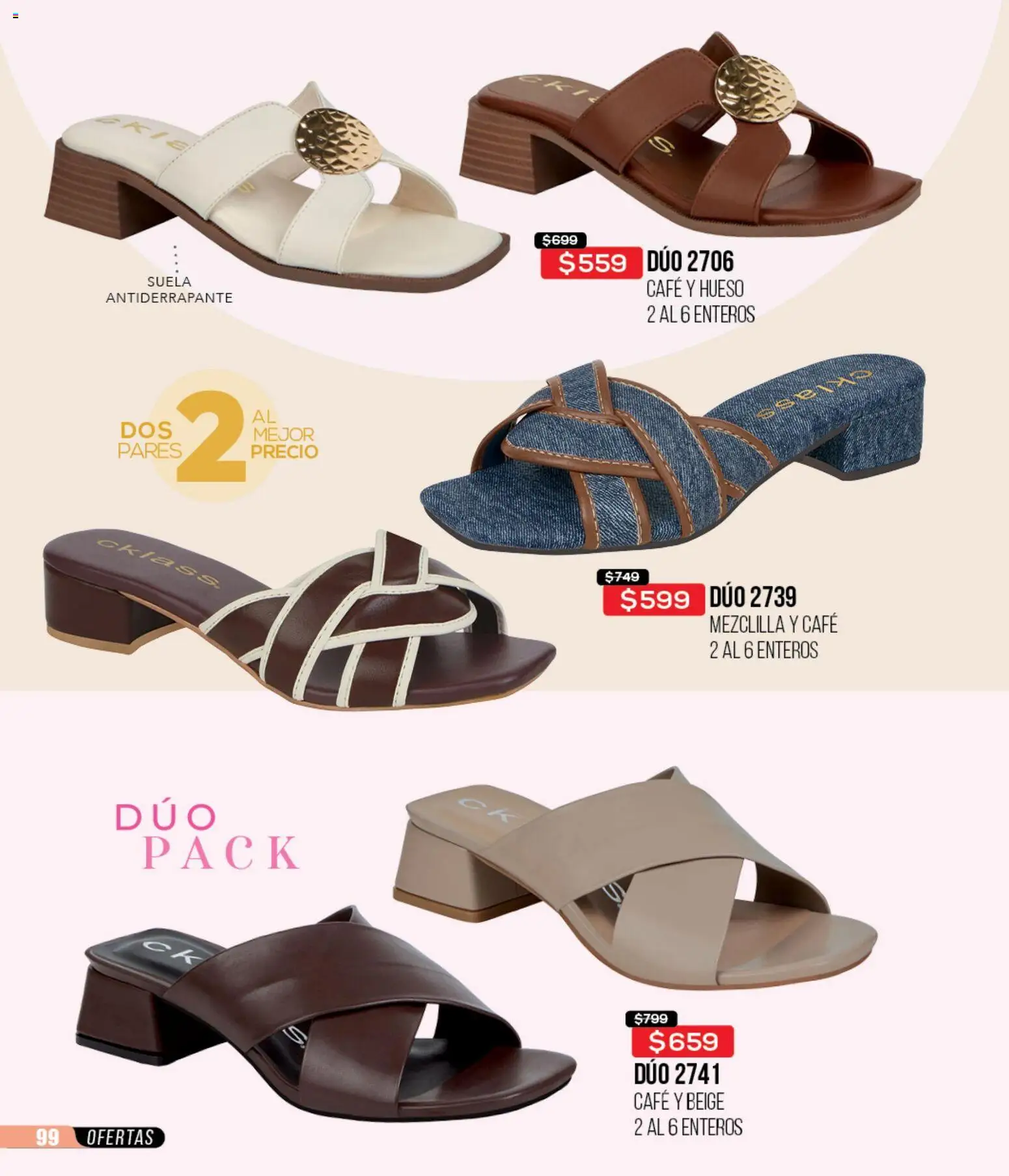 Nuevas ofertas de Cklass válidas en toda la República Mexicana desde el 12.01.2026. ¡Encuentra las mejores ofertas en Cklass catálogo Mega Ofertas Calzado! | Página: 100 | Productos: Café