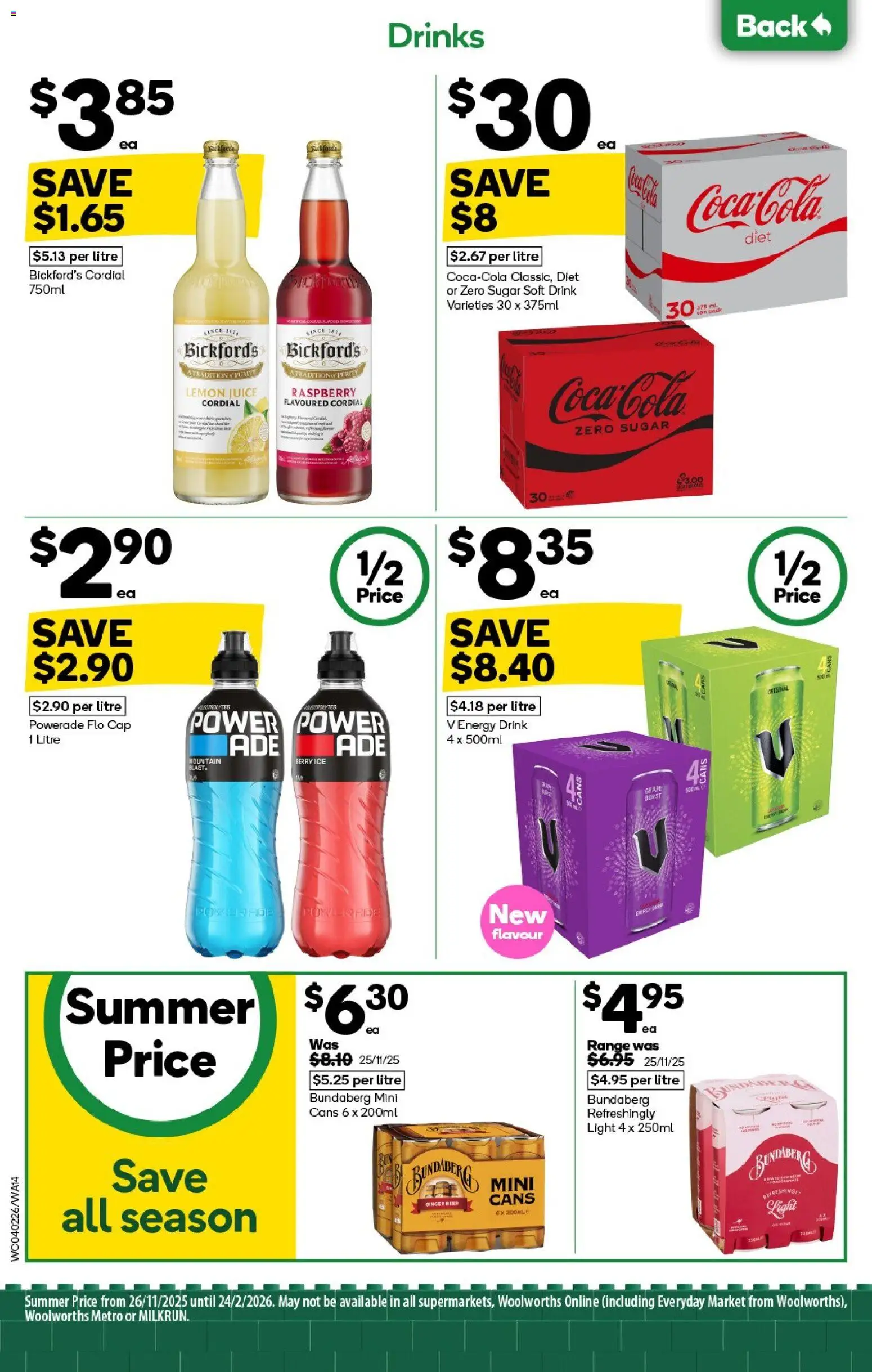 Woolworths catalogue - valid from 04.02.2026 | Page: 14 | Products: Light, Sugar, Raspberry, Cap