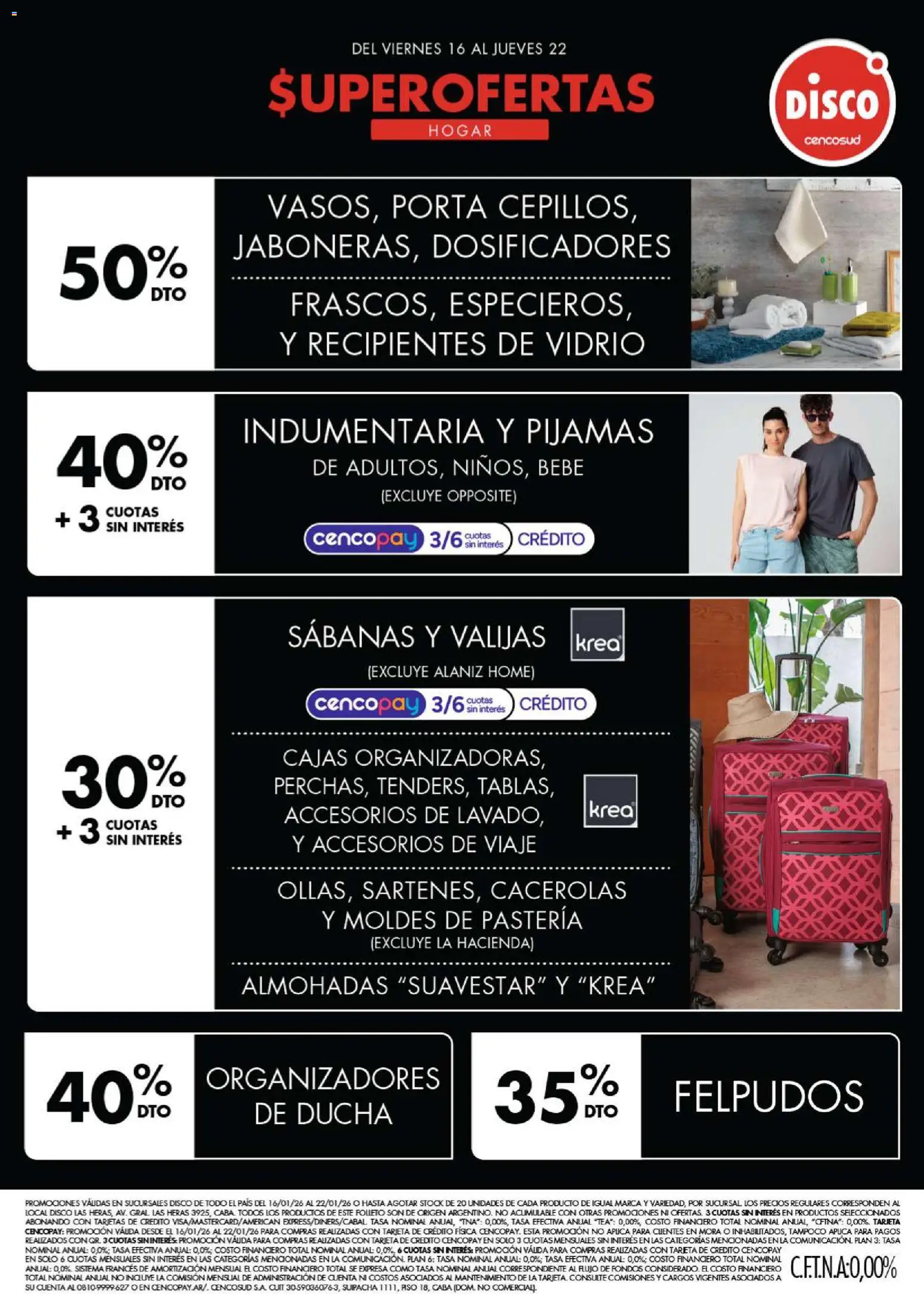 Disco - Ofertas | Electro, T. Libre y más │ válido desde el 16.01.2026 | Página: 2 | Productos: Disco, Sabanas, Ducha