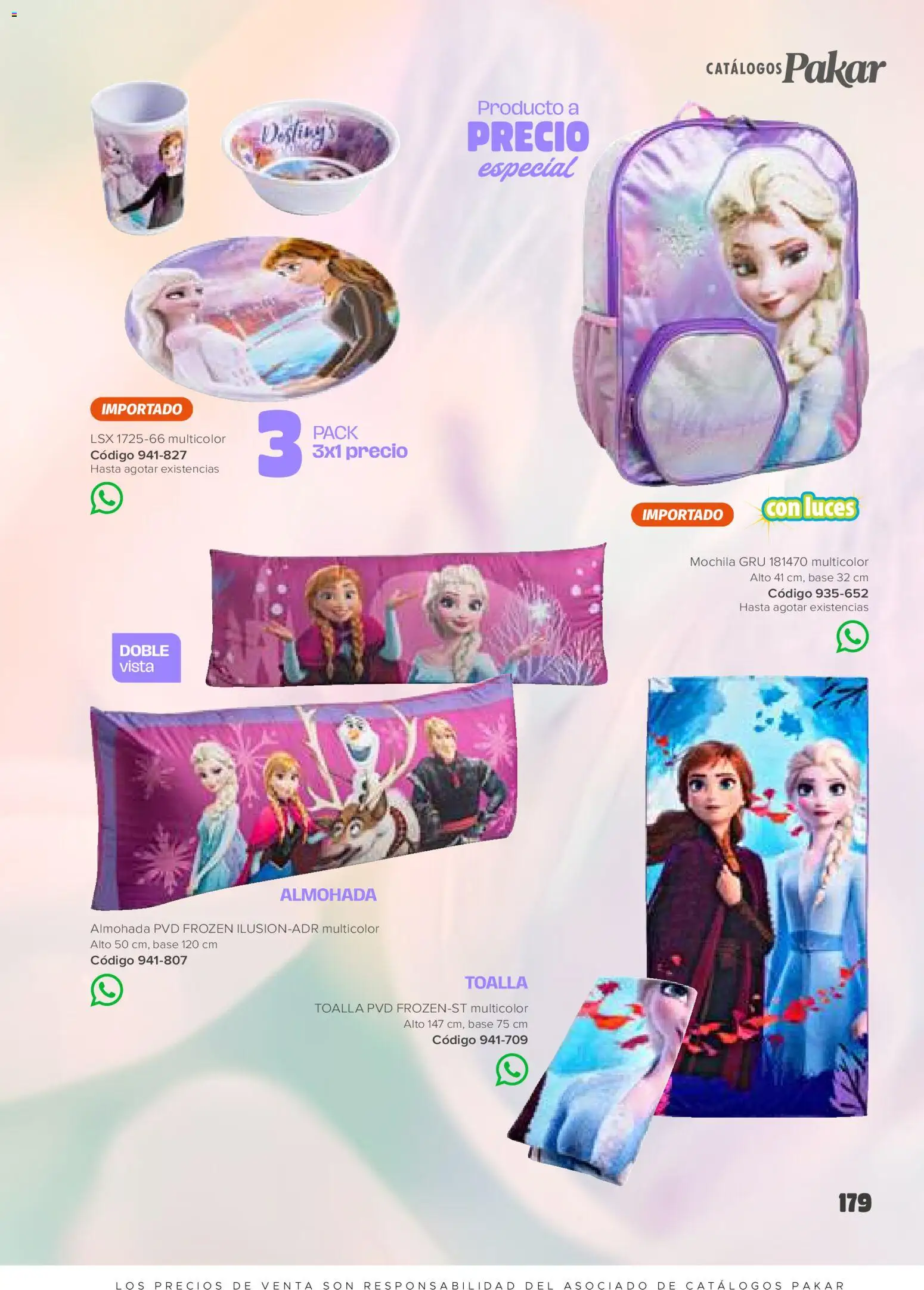 Nuevas ofertas de SC Pakar válidas en toda la República Mexicana desde el 30.01.2026. ¡Encuentra las mejores ofertas en SC Pakar catálogo Ropa! | Página: 179 | Productos: Mochila, Toalla, Almohada