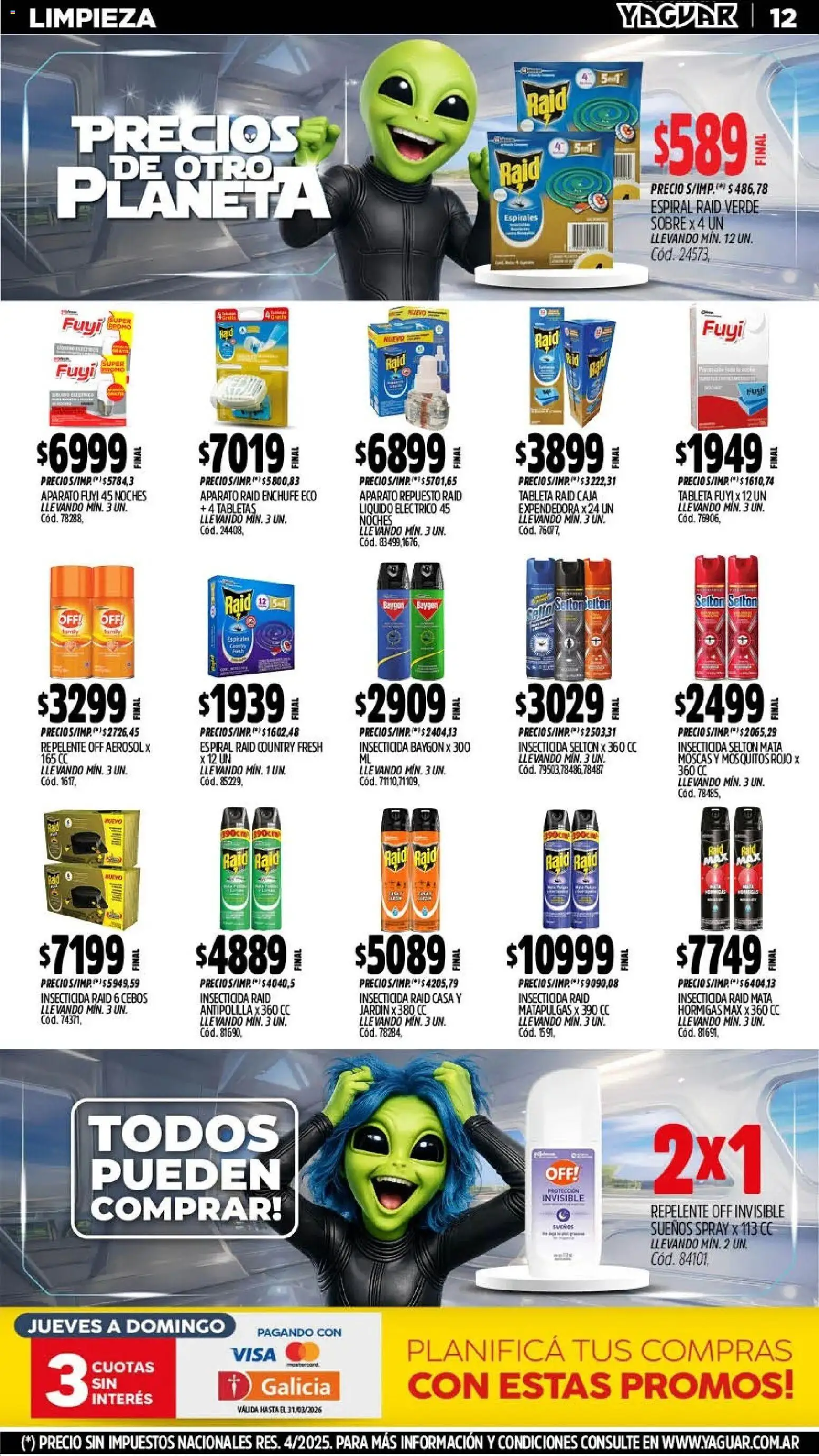 Yaguar - Oferta Semanal General Roca │ válido desde el 11.03.2026 | Página: 14 | Productos: Tableta, Repelente, Insecticida, Enchufe