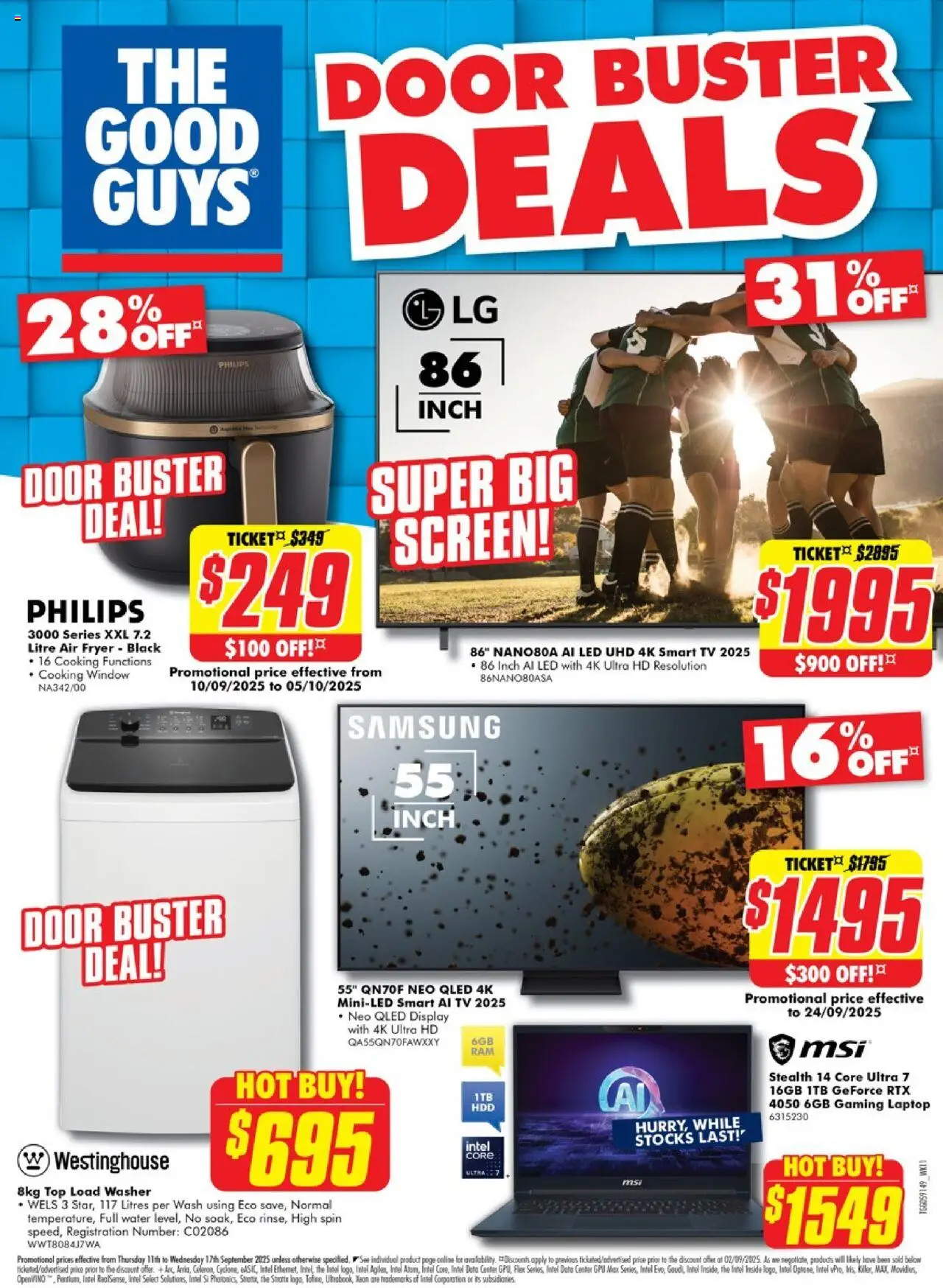 The Good Guys catalogue - valid from 10.09.2025 | Page: 24 | Products: Door, Window, Tv, Laptop