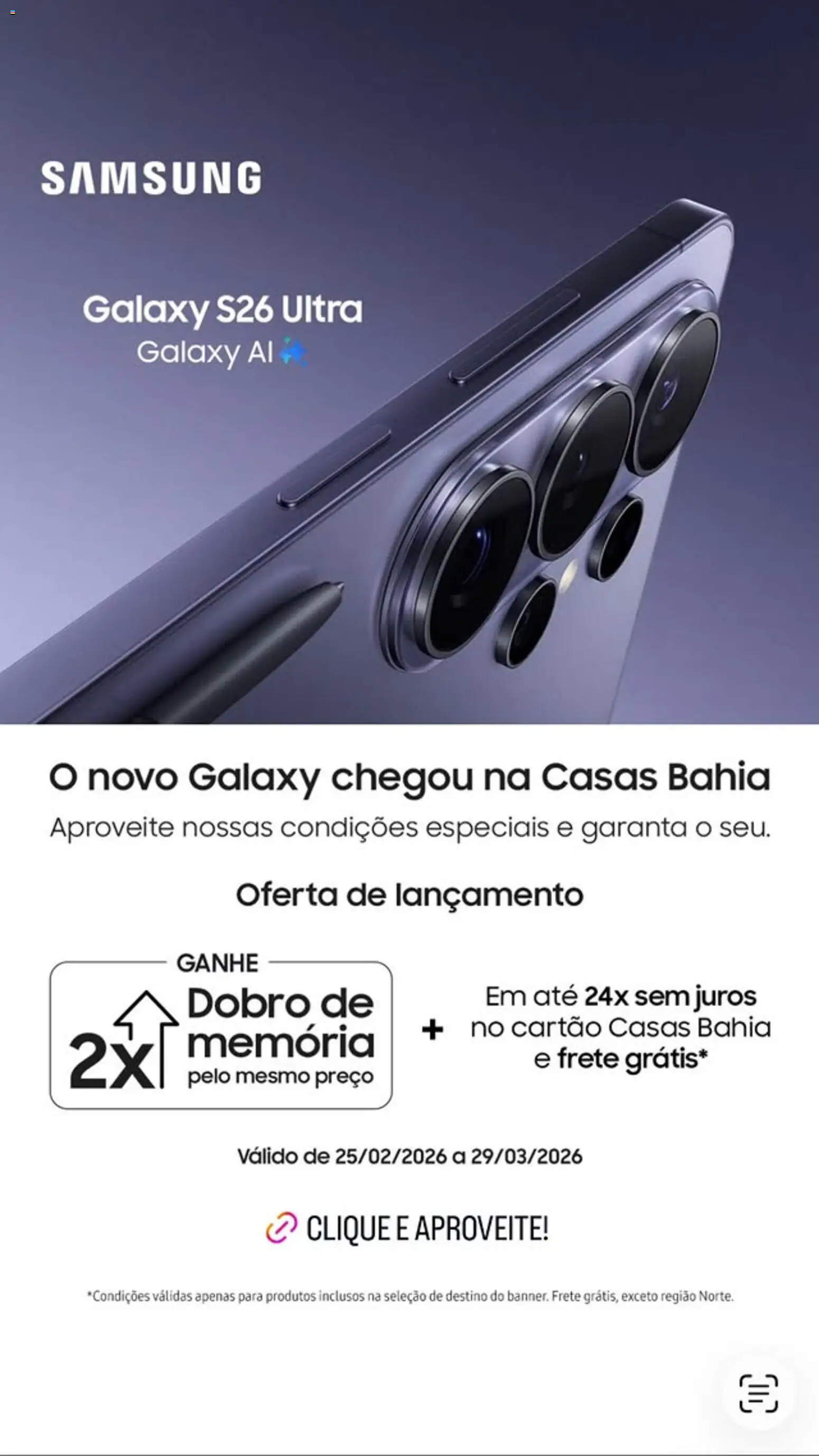 Casas Bahia Folheto - válido de 05.03.2026 | Página: 1