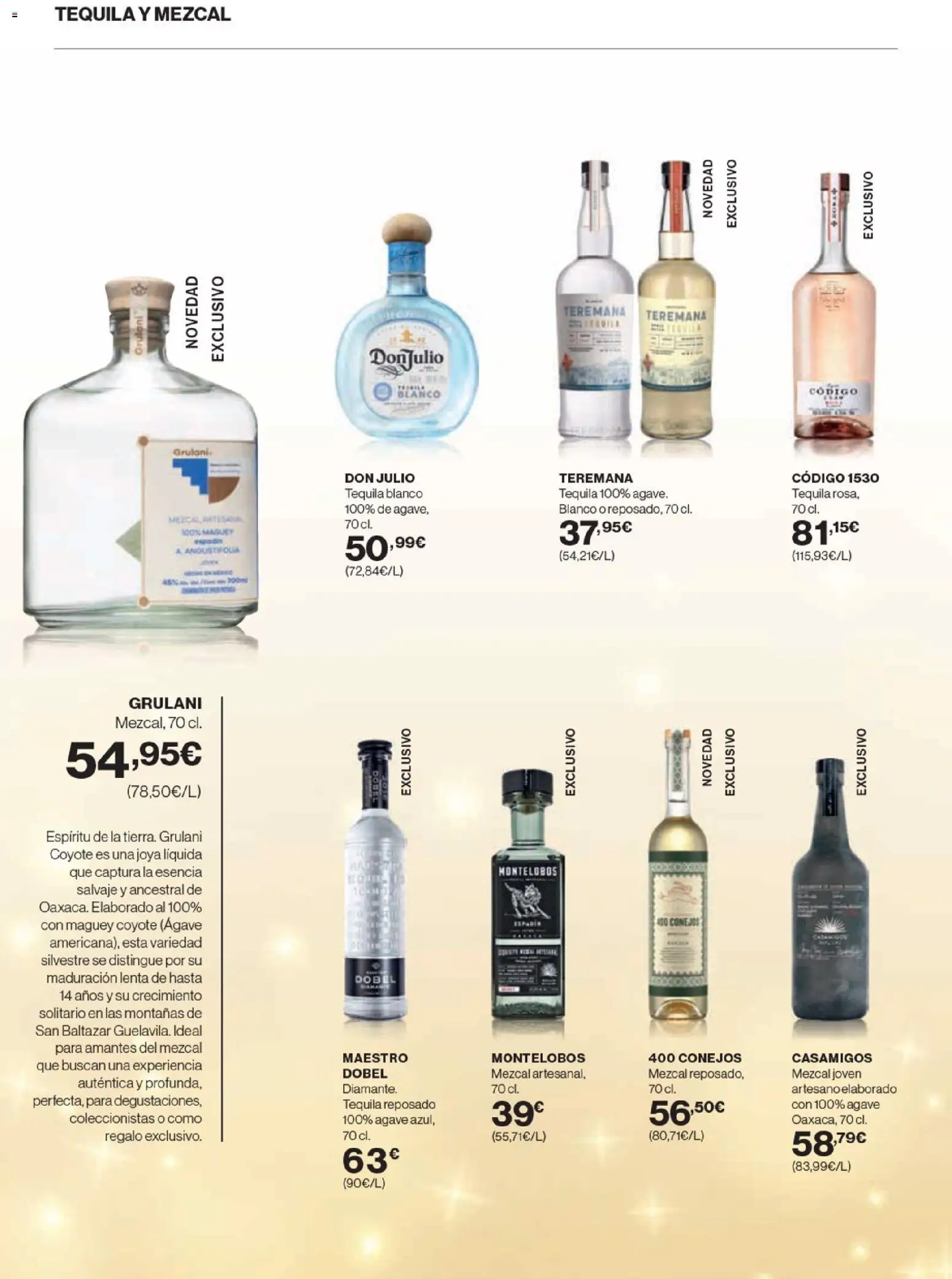 Nuevas ofertas de El Corte Inglés válidas en toda la República Mexicana desde el 20.11.2025. ¡Encuentra las mejores ofertas en El Corte Inglés catálogo La Bodega ! | Página: 40 | Productos: Tequila