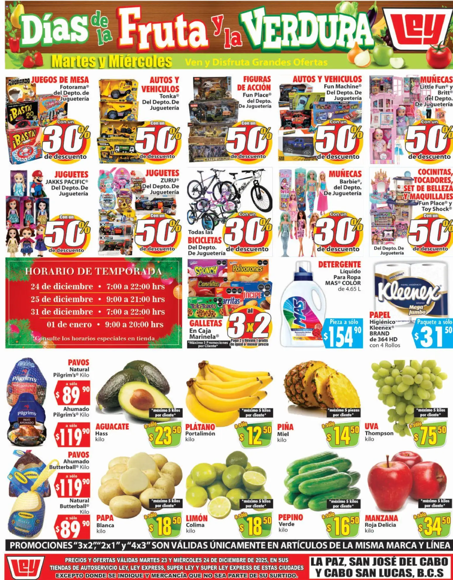 Nuevas ofertas de Casa Ley válidas en toda la República Mexicana desde el 23.12.2025. ¡Encuentra las mejores ofertas en Casa Ley folleto Autoservicio! | Página: 2 | Productos: Plátano, Aguacate, Galletas, Ropa