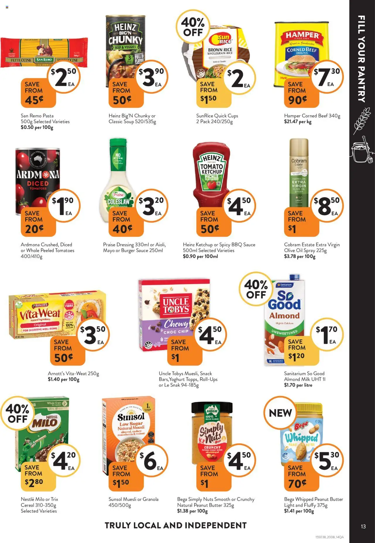 Foodworks catalogue - valid from 20.08.2025 | Page: 13 | Products: BBQ Sauce, Milk, Oil, Beef