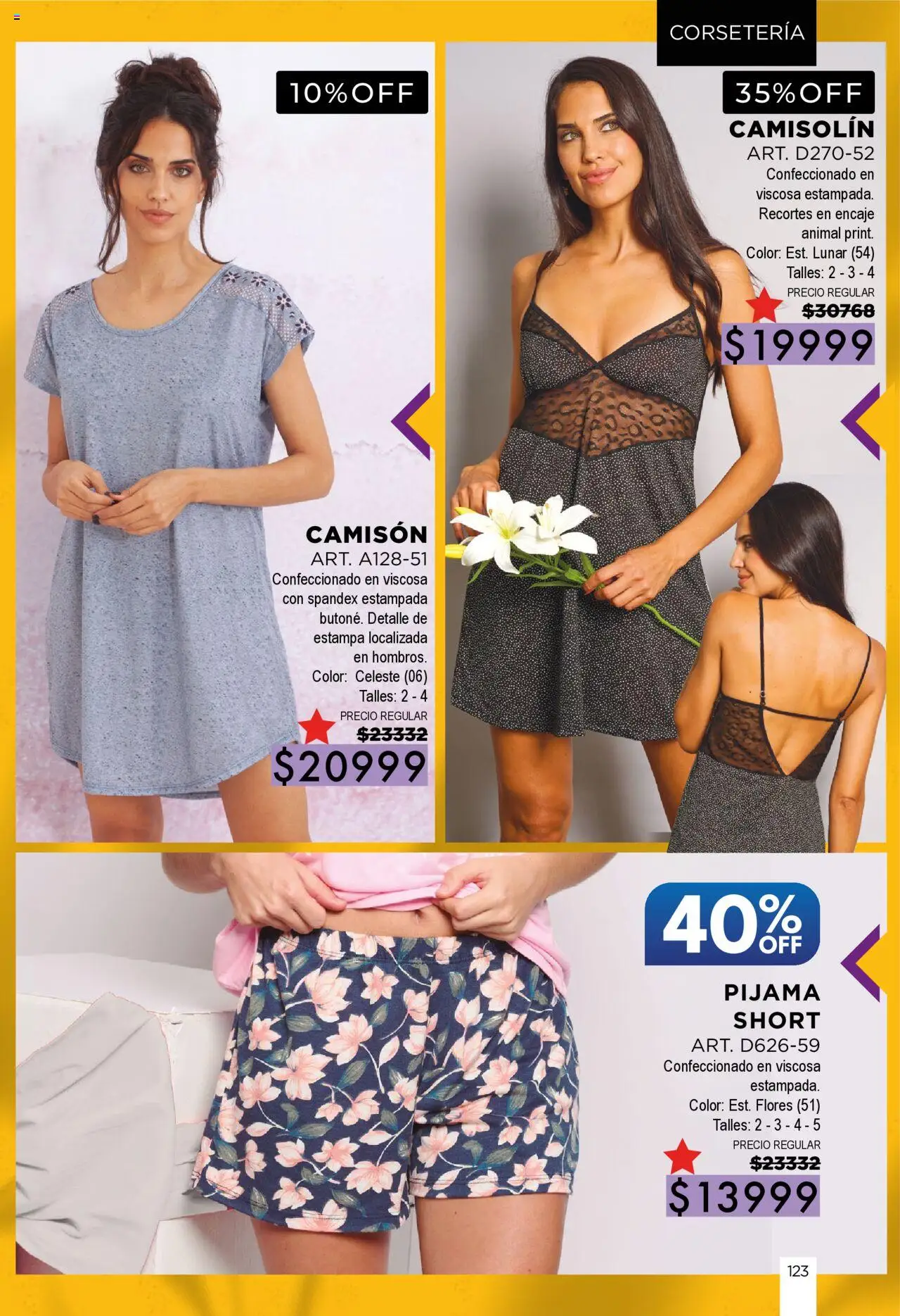 Juana Bonita catálogo │ válido desde el 07.05.2025 | Página: 123 | Productos: Short, Camisón, Pijama