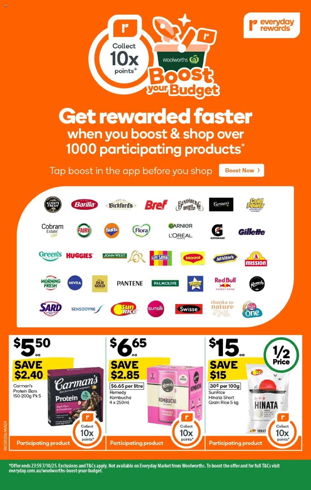 Woolworths catalogue - valid from 01.10.2025 | Page: 24 | Products: Energy drink, Rice, Tap, Raspberry