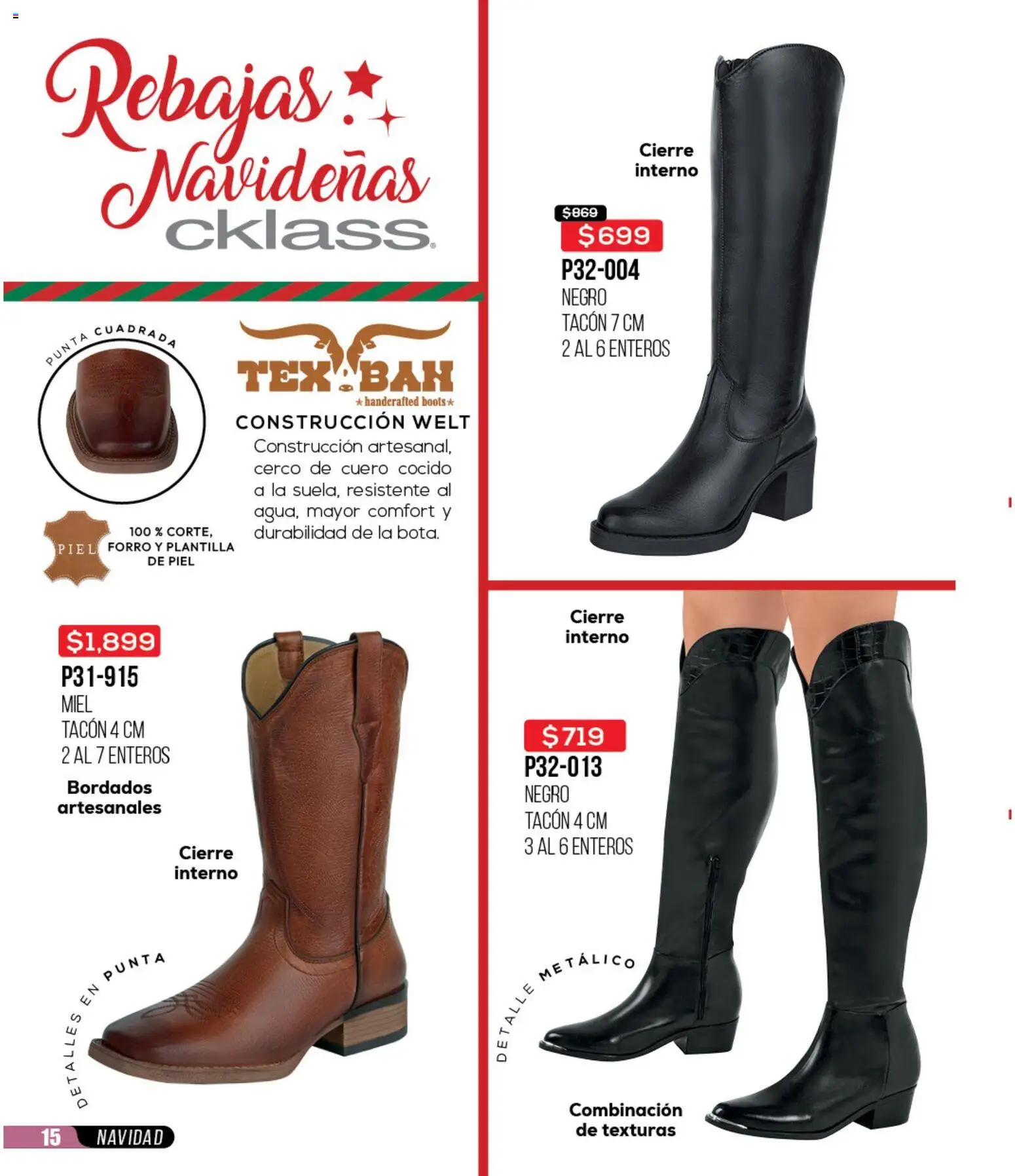 Nuevas ofertas de Cklass válidas en toda la República Mexicana desde el 30.11.2025. ¡Encuentra las mejores ofertas en Cklass catálogo Rebajas Navideñas Calzado! | Página: 16