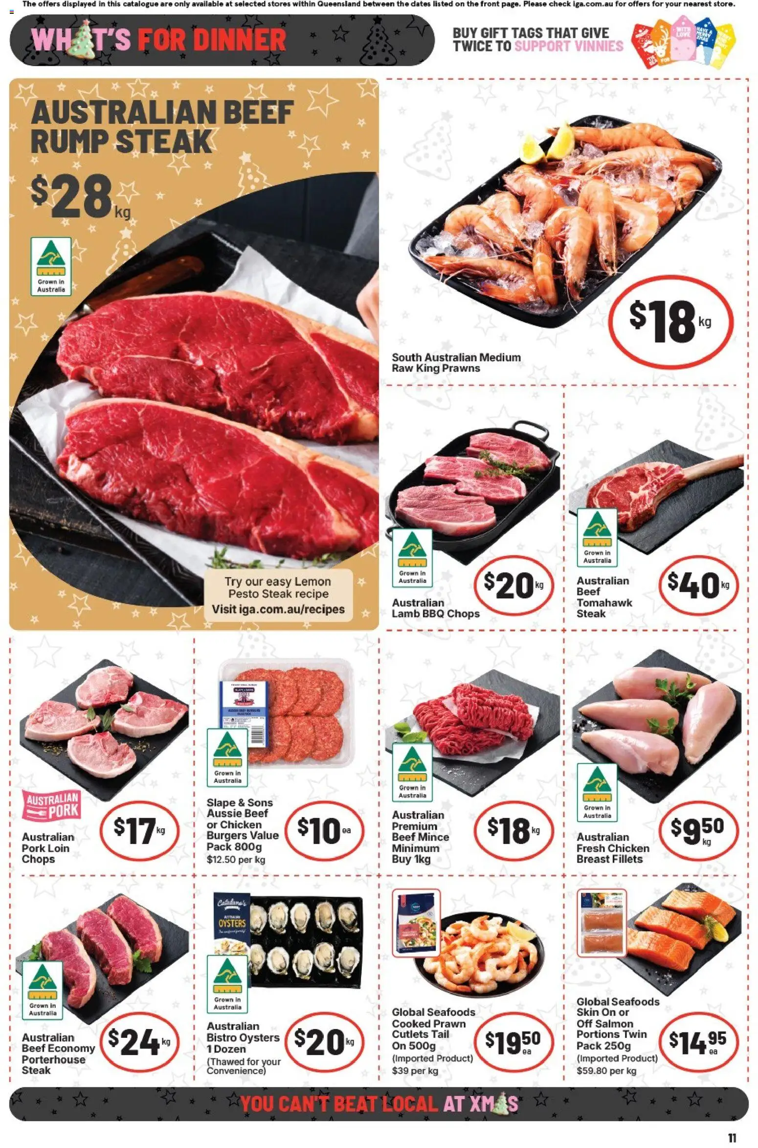 IGA catalogue - valid from 10.12.2025 | Page: 18 | Products: Lamb, Beef, Oysters, Steak
