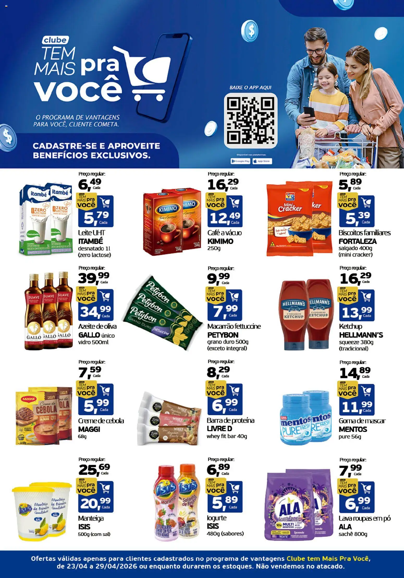 Cometa Supermercados Folheto - válido de 23.04.2026 | Página: 1 | Produtos: Cebola, Creme, Salada, Azeite