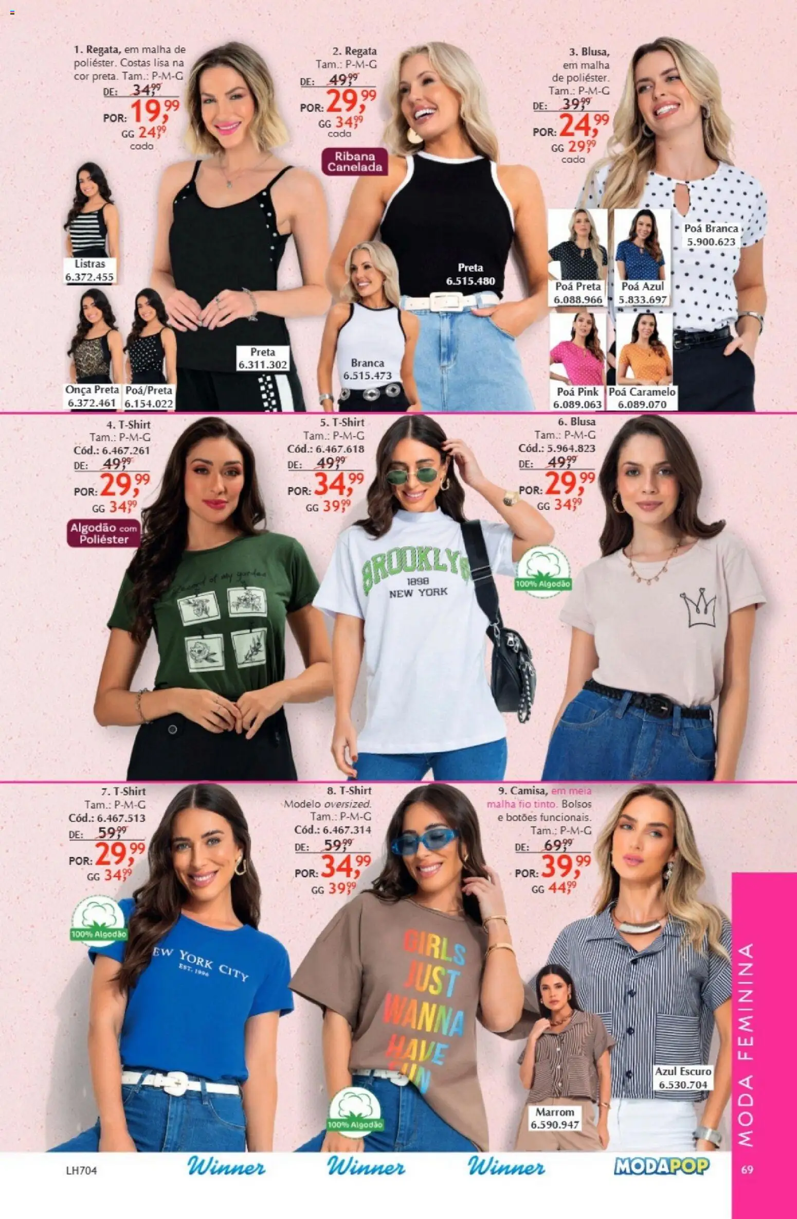 Quatro Estações Folheto - válido de 01.01.2026 | Página: 69 | Produtos: Poá, Regata, Blusa, Algodão