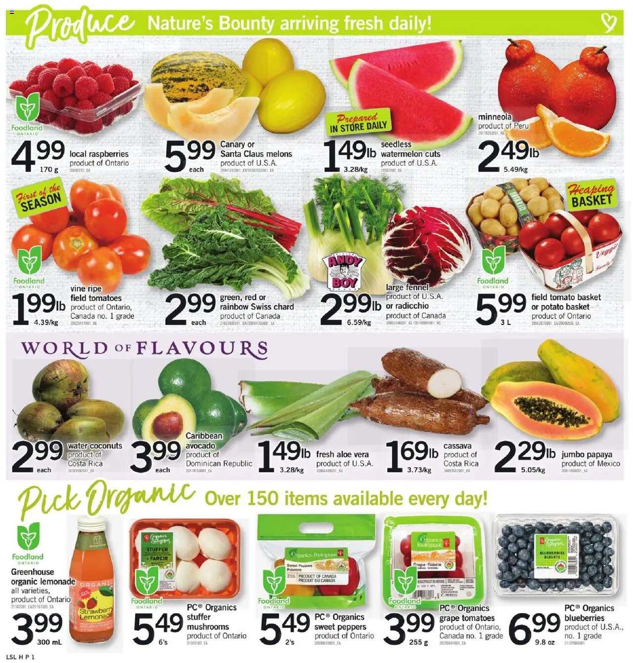 Loblaws flyer valid from 31.07.2025 | Page: 2 | Products: Basket, Tomatoes