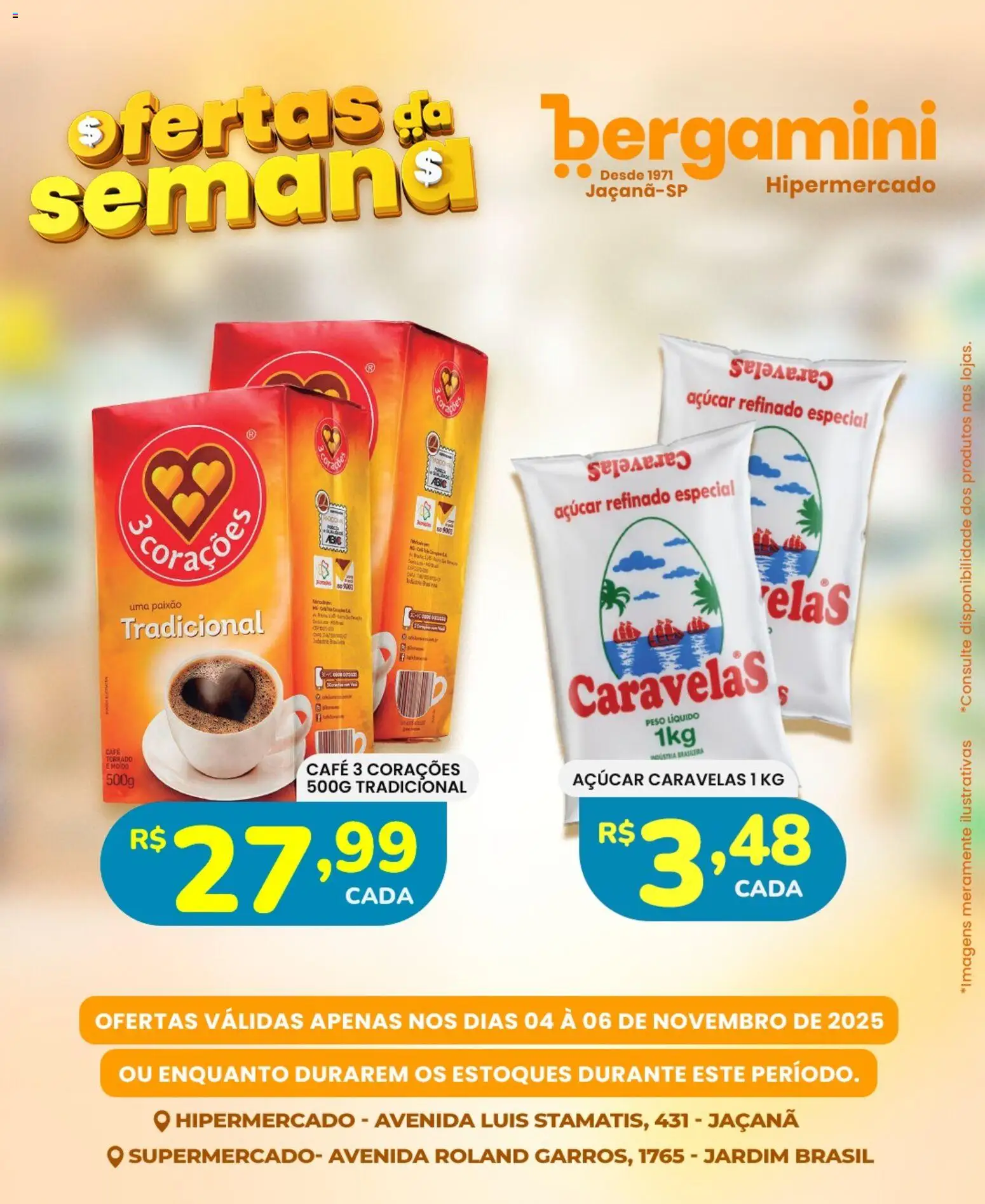 Supermercado Bergamini Folheto - válido de 04.11.2025 | Página: 5 | Produtos: Café, Açúcar
