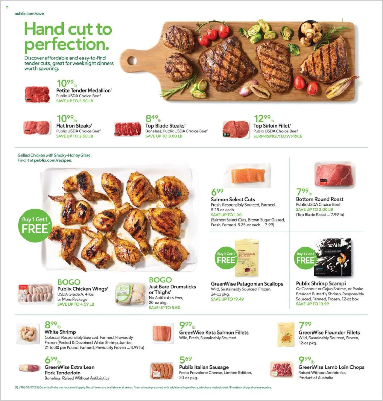 Publix Weekly Ad - valid from 06.08.2025 | Page: 4 | Products: Box, Beef, Sugar, Sausage
