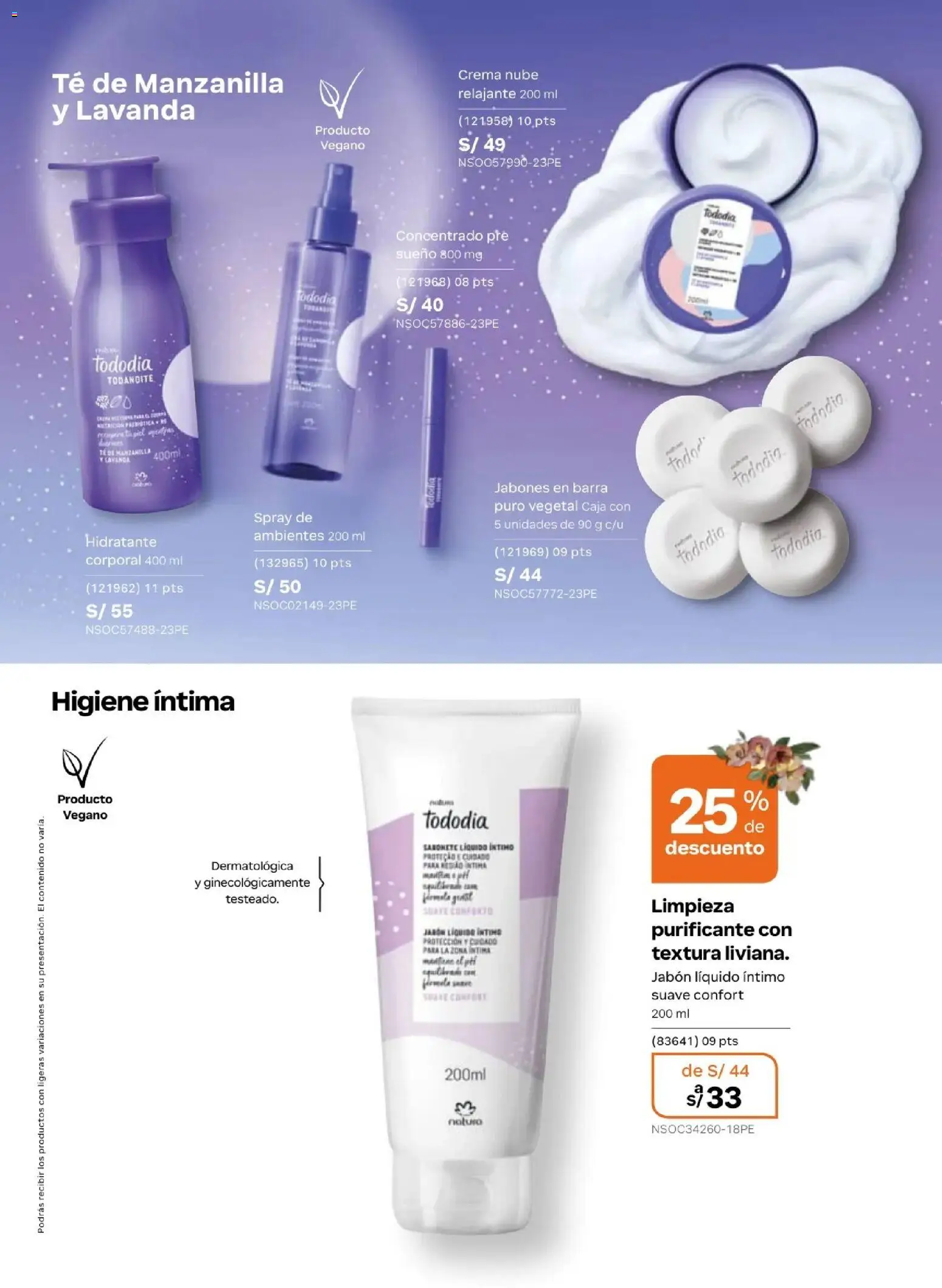 Catálogo Natura válido desde 10.03.2026 | Página: 130 | Productos: Jabón, Caja, Té, Crema