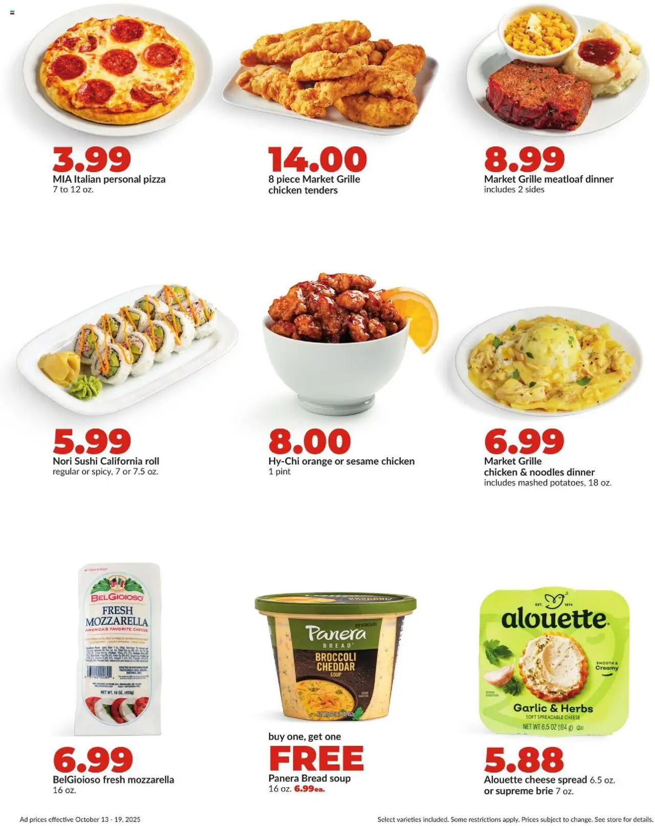 HyVee Weekly Ad - valid from 13.10.2025 | Page: 15 | Products: Broccoli, Cheese, Bread, Garlic