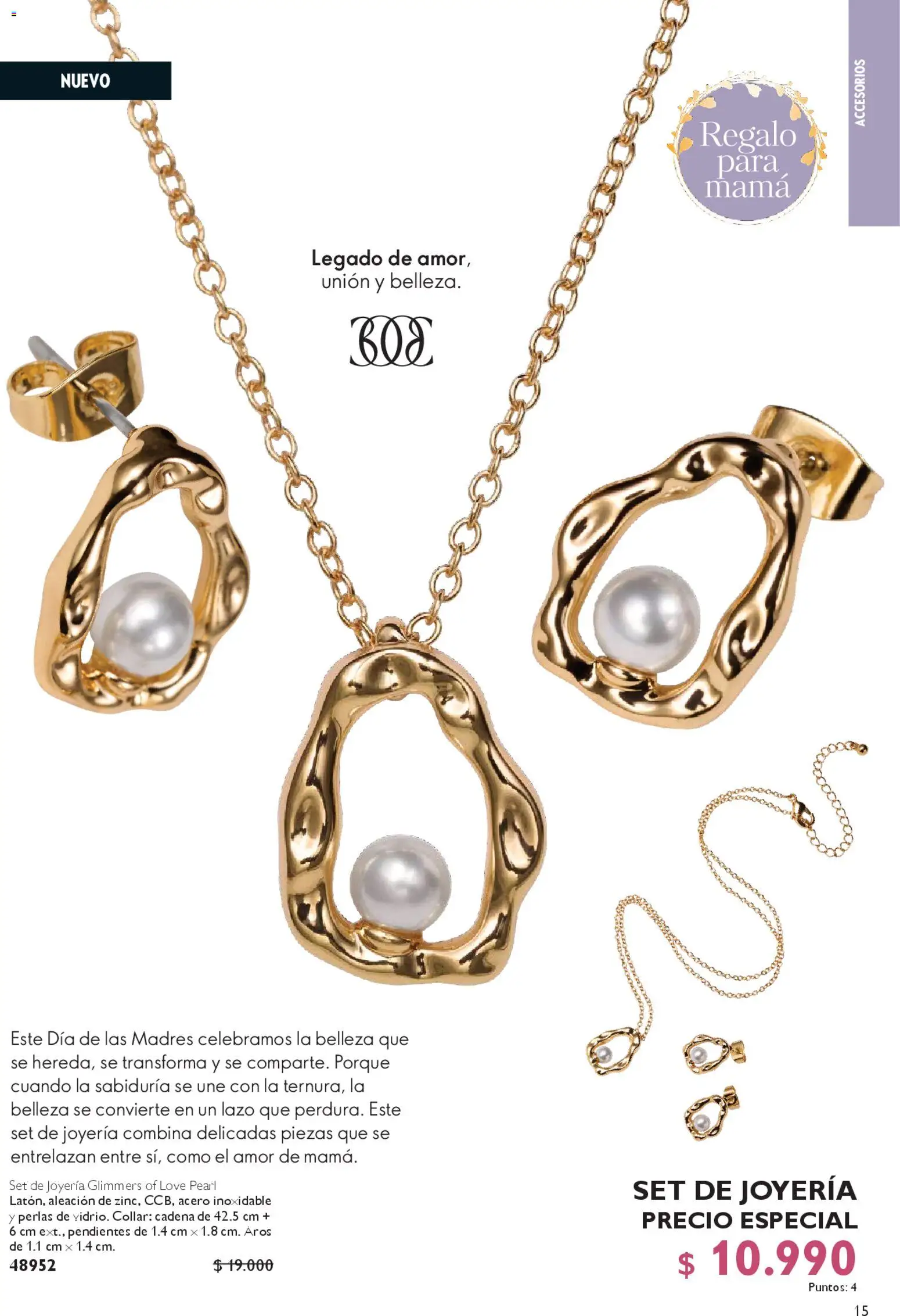 Oriflame ofertas  │ válido desde el 28.03.2026 | Página: 15 | Productos: Collar, Aros, Cadena