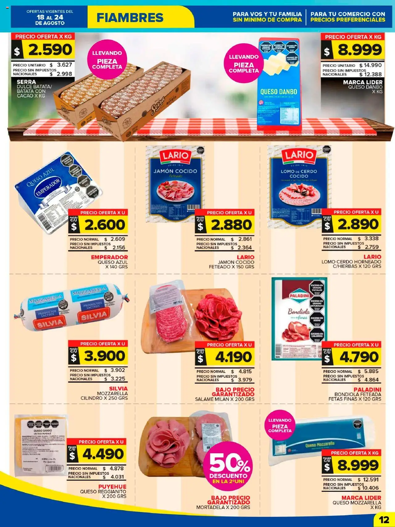 Carrefour Maxi catálogo │ válido desde el 18.08.2025 | Página: 12 | Productos: Jamón cocido, Salame, Cerdo, Cacao