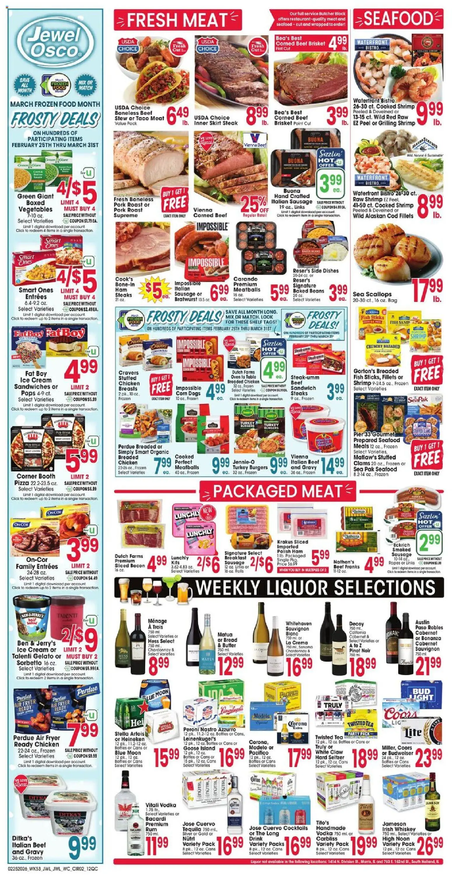 Jewel Osco Weekly Ad - IL - valid from 25.02.2026 | Page: 2 | Products: Corn, Butter, Fish, Oven