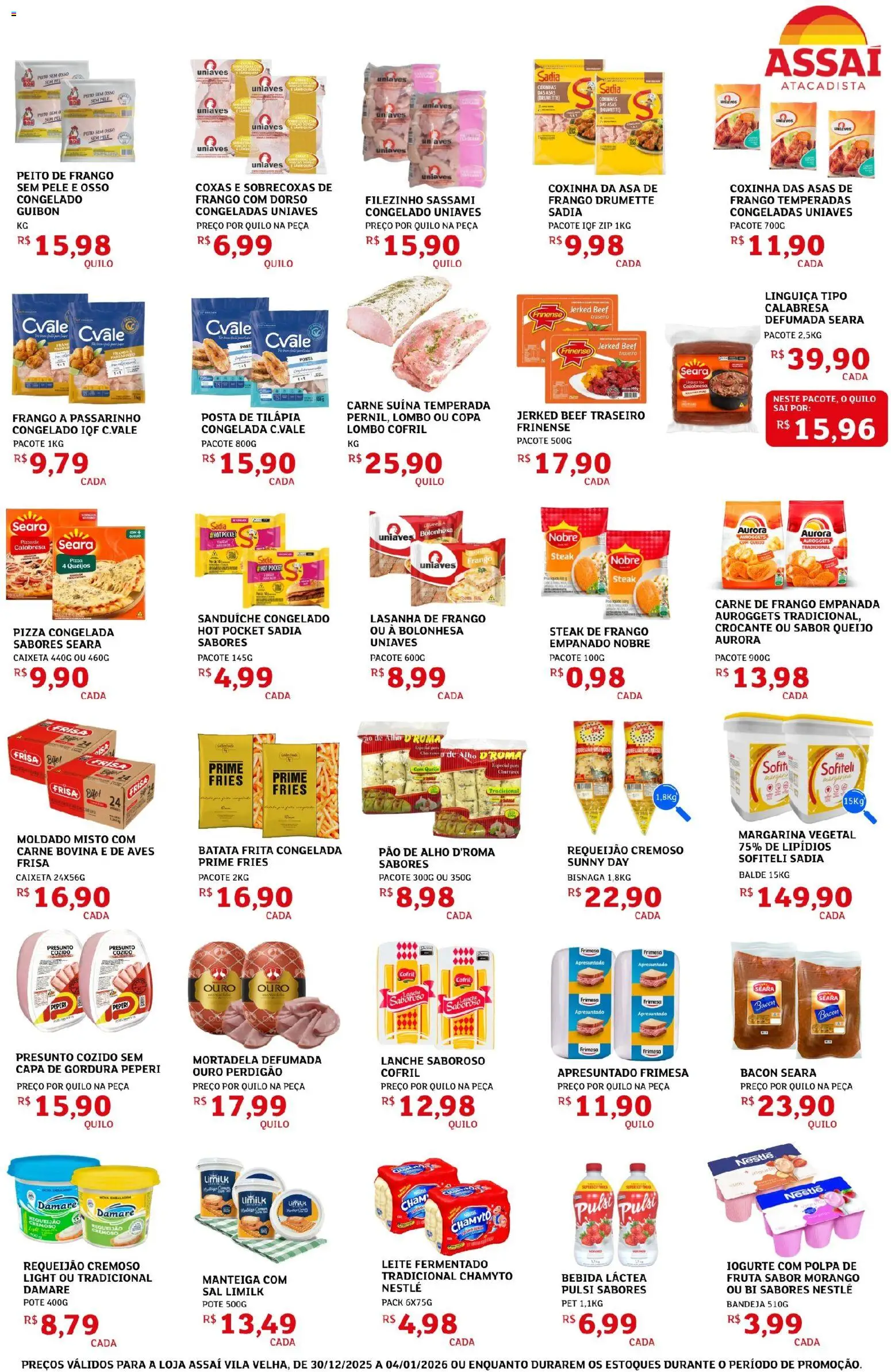 Assaí Atacadista Folheto - válido de 30.12.2025 | Página: 3 | Produtos: Pão, Sanduíche, Bandeja, Balde