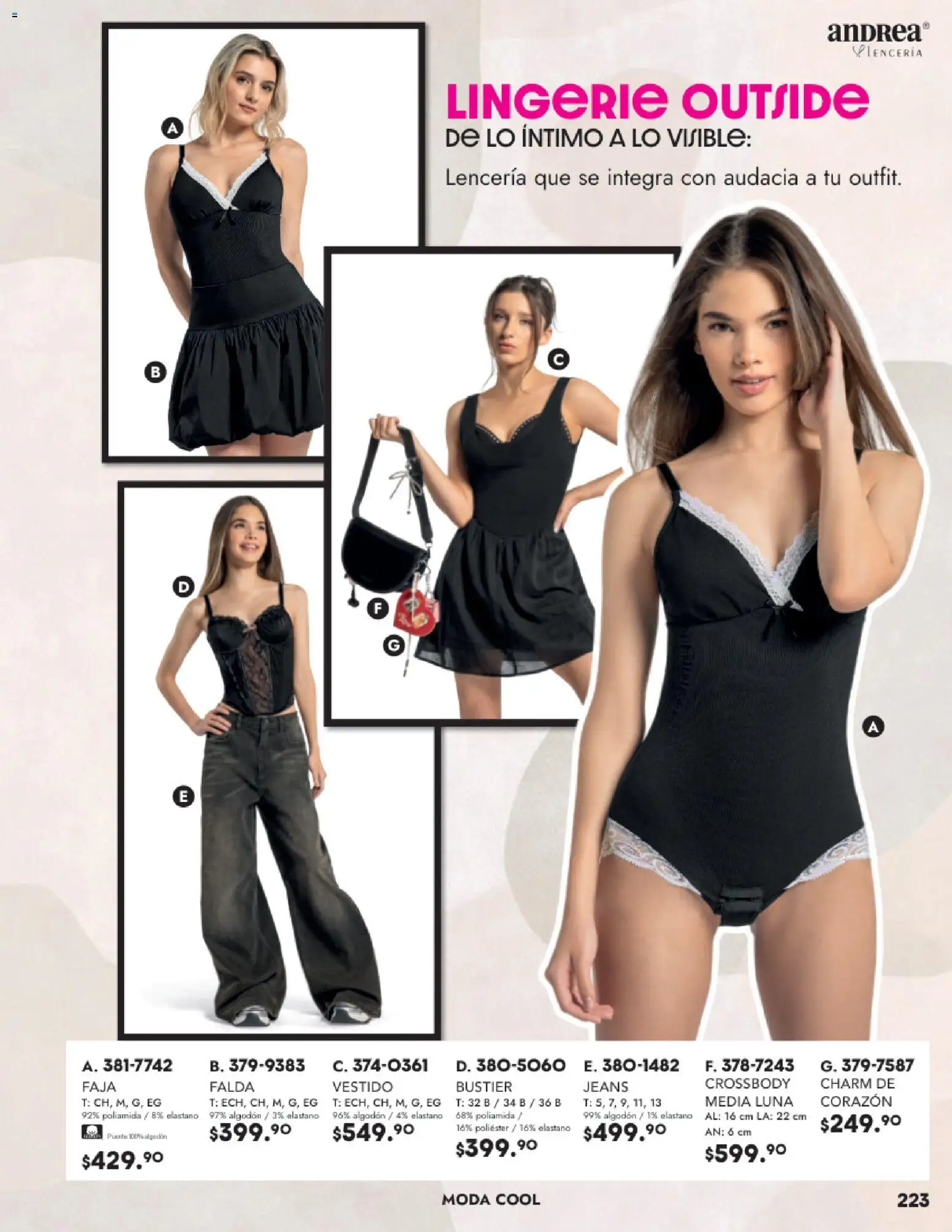 Nuevas ofertas de Andrea válidas en toda la República Mexicana desde el 26.11.2025. ¡Encuentra las mejores ofertas en Andrea catálogo Lancería, Vestir Interior otoño 2025! | Página: 59 | Productos: Algodón, Vestido, Falda, Lenceria