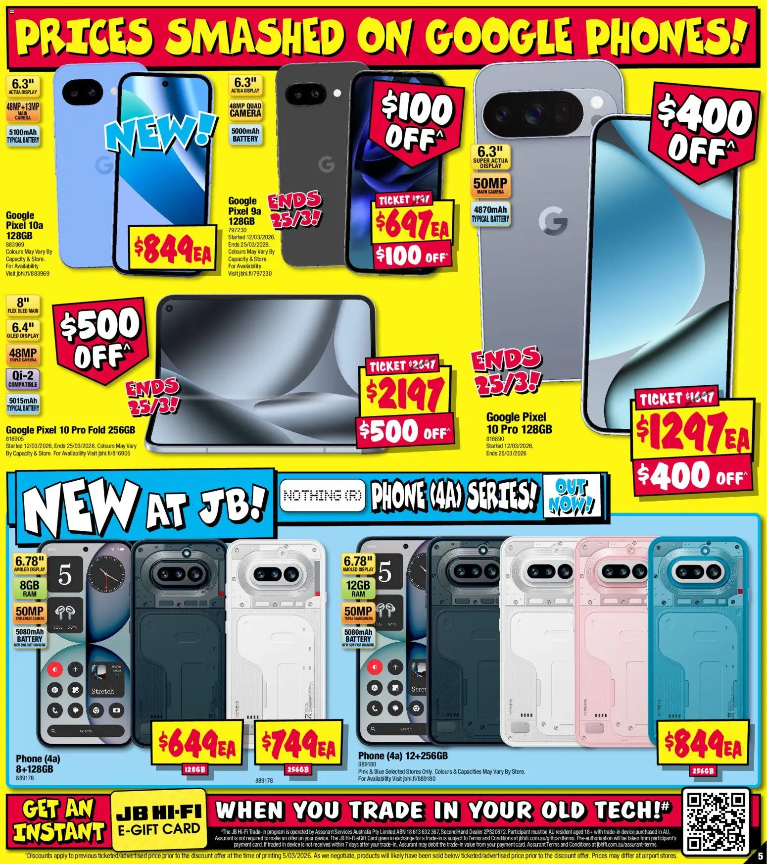 JB Hi-Fi catalogue - valid from 19.03.2026 | Page: 5 | Products: Battery, Phone, Device, Camera