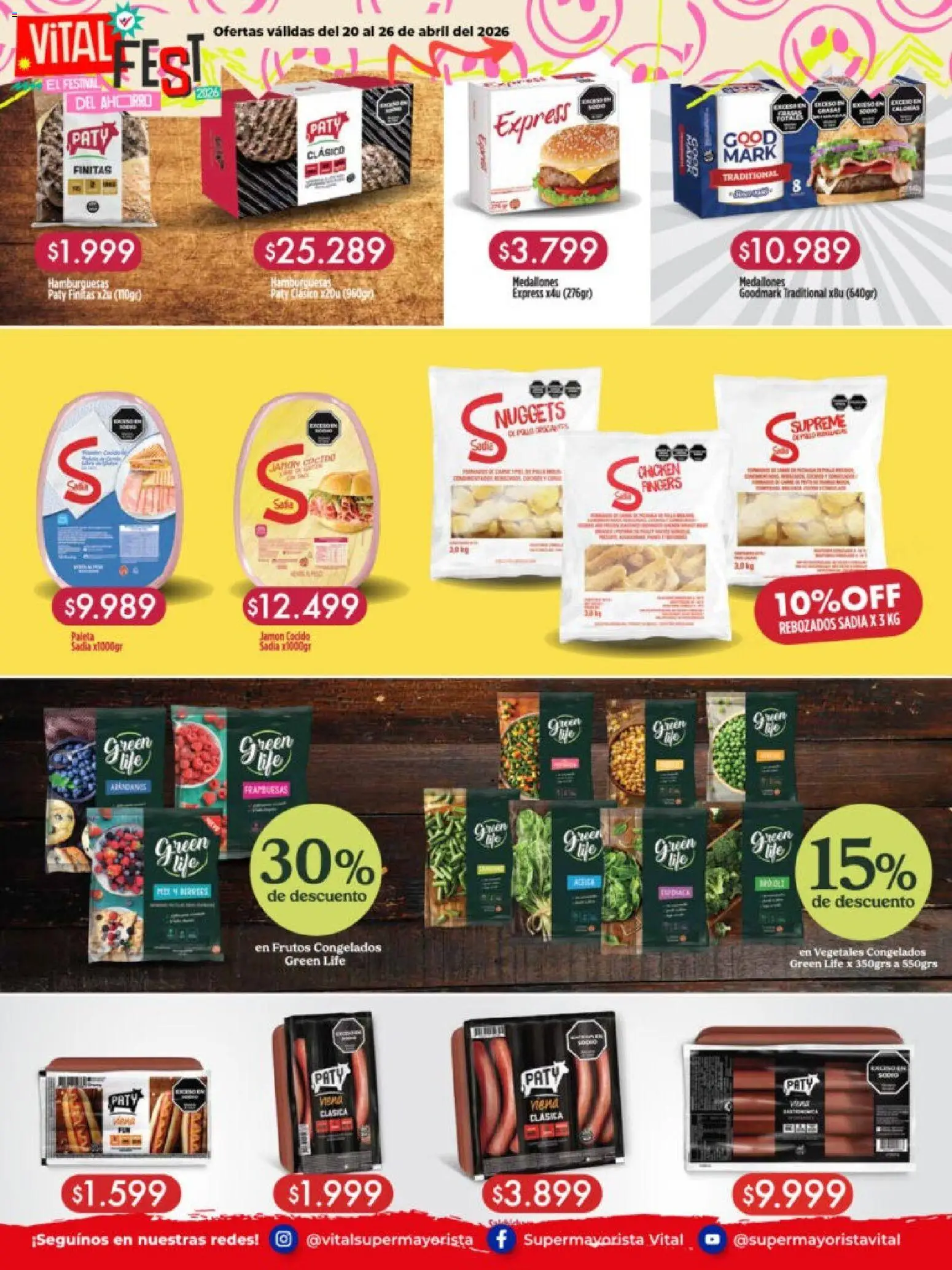 Vital - Especial de frescos │ válido desde el 20.04.2026 | Página: 9 | Productos: Jamón cocido, Paleta, Jamón