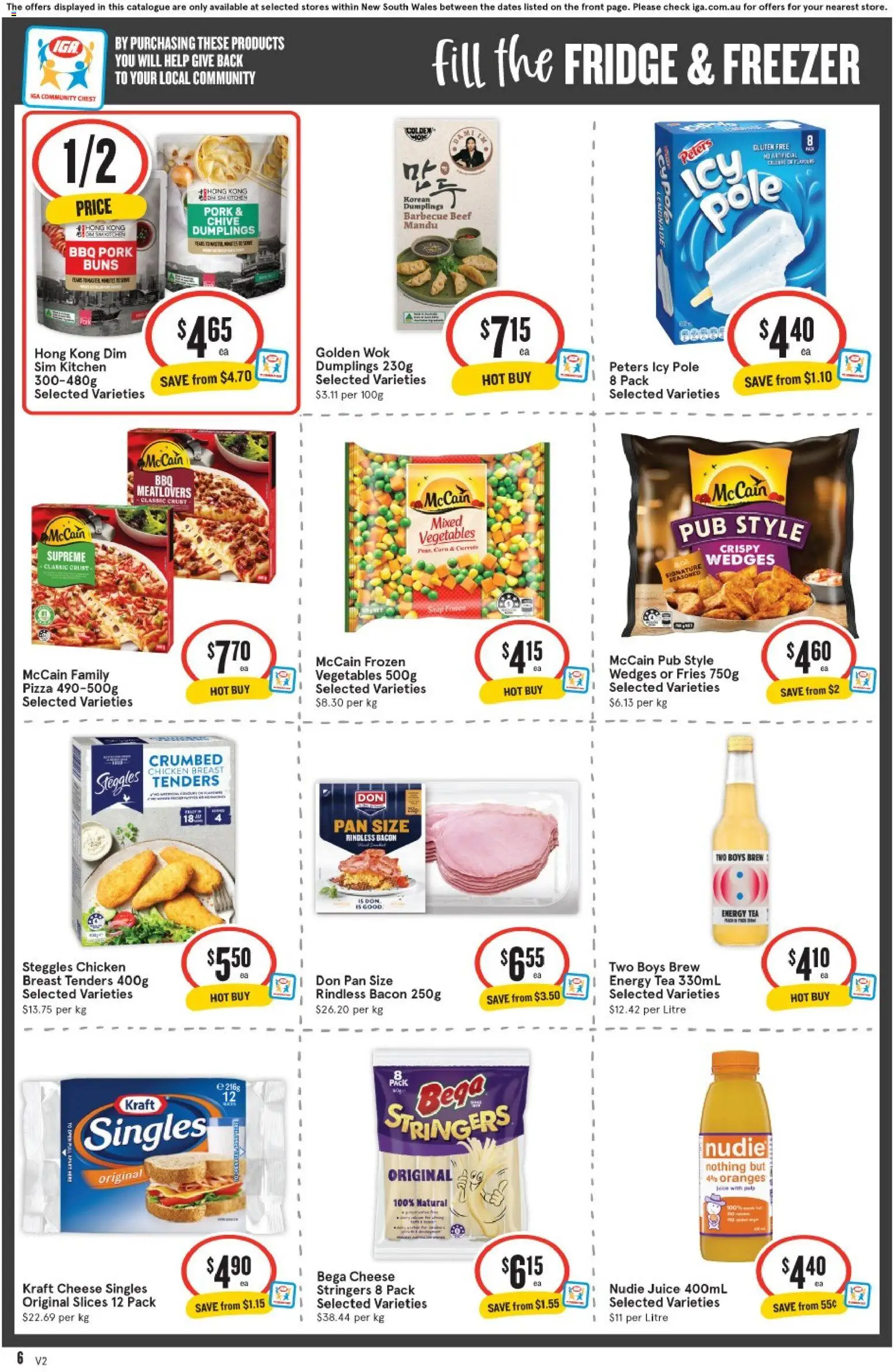 IGA catalogue - valid from 11.03.2026 | Page: 6 | Products: Cheese, Chicken, Fridge, Freezer