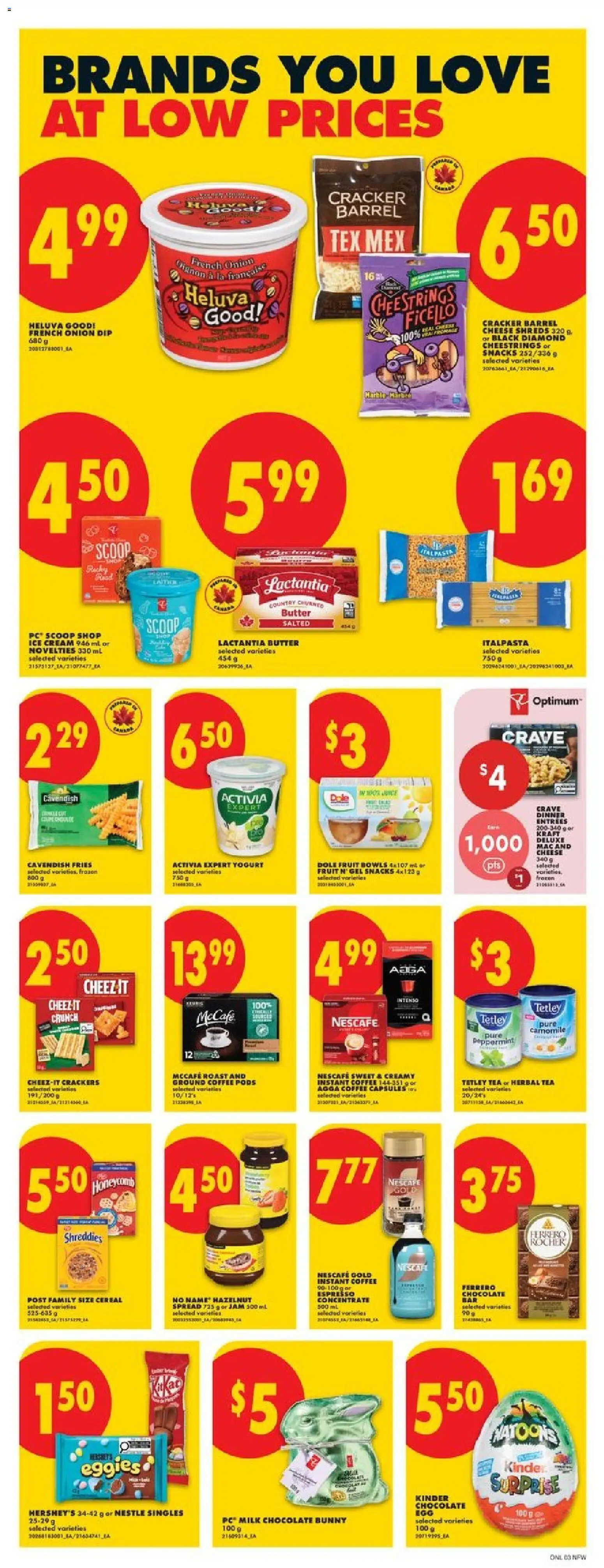 No Frills flyer valid from 19.03.2026 | Page: 8 | Products: Pasta, Ice cream, Cheese, Coffee