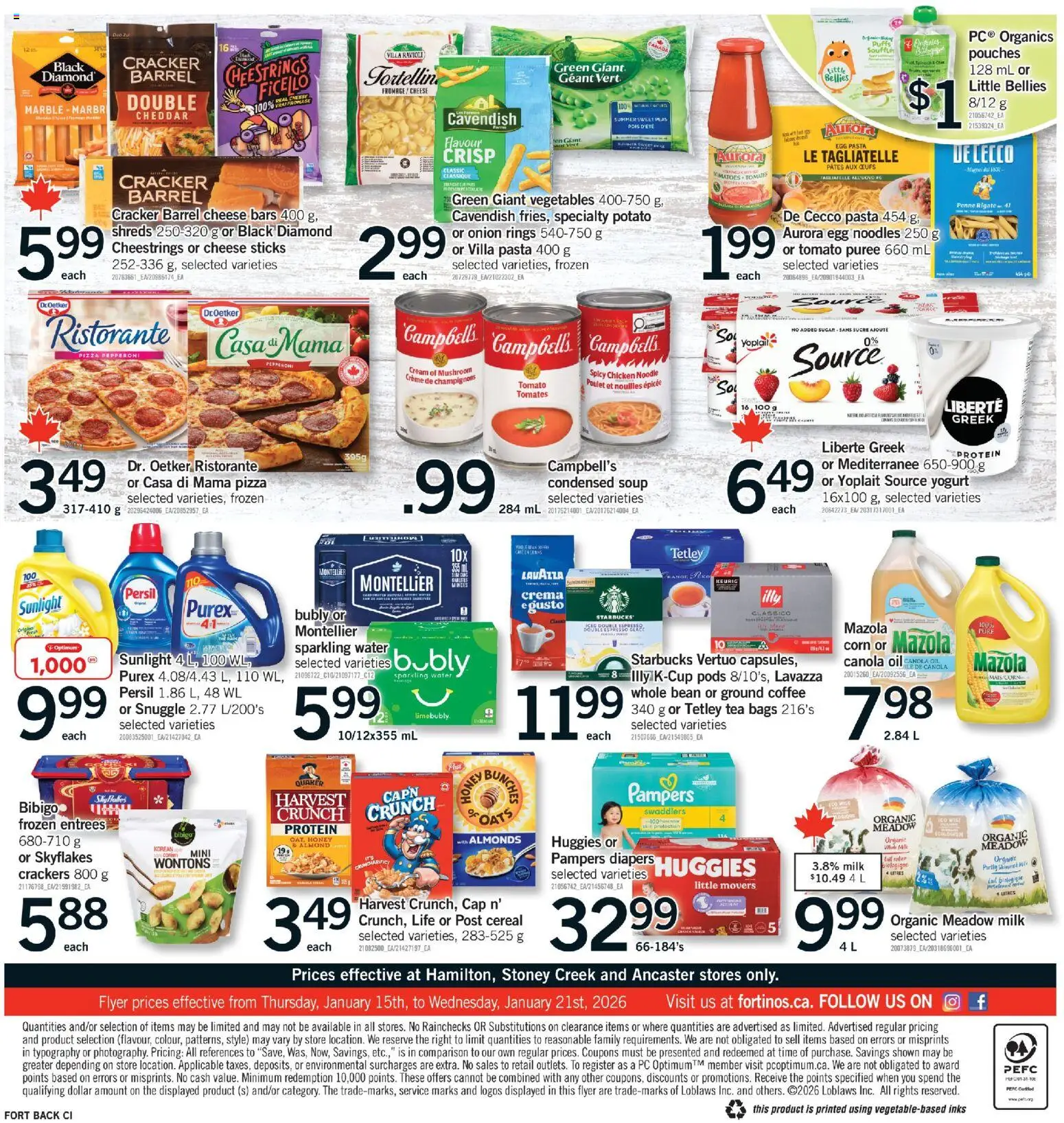 Fortinos flyer valid from 15.01.2026 | Page: 2 | Products: Noodles, Cream, Cap, Yogurt