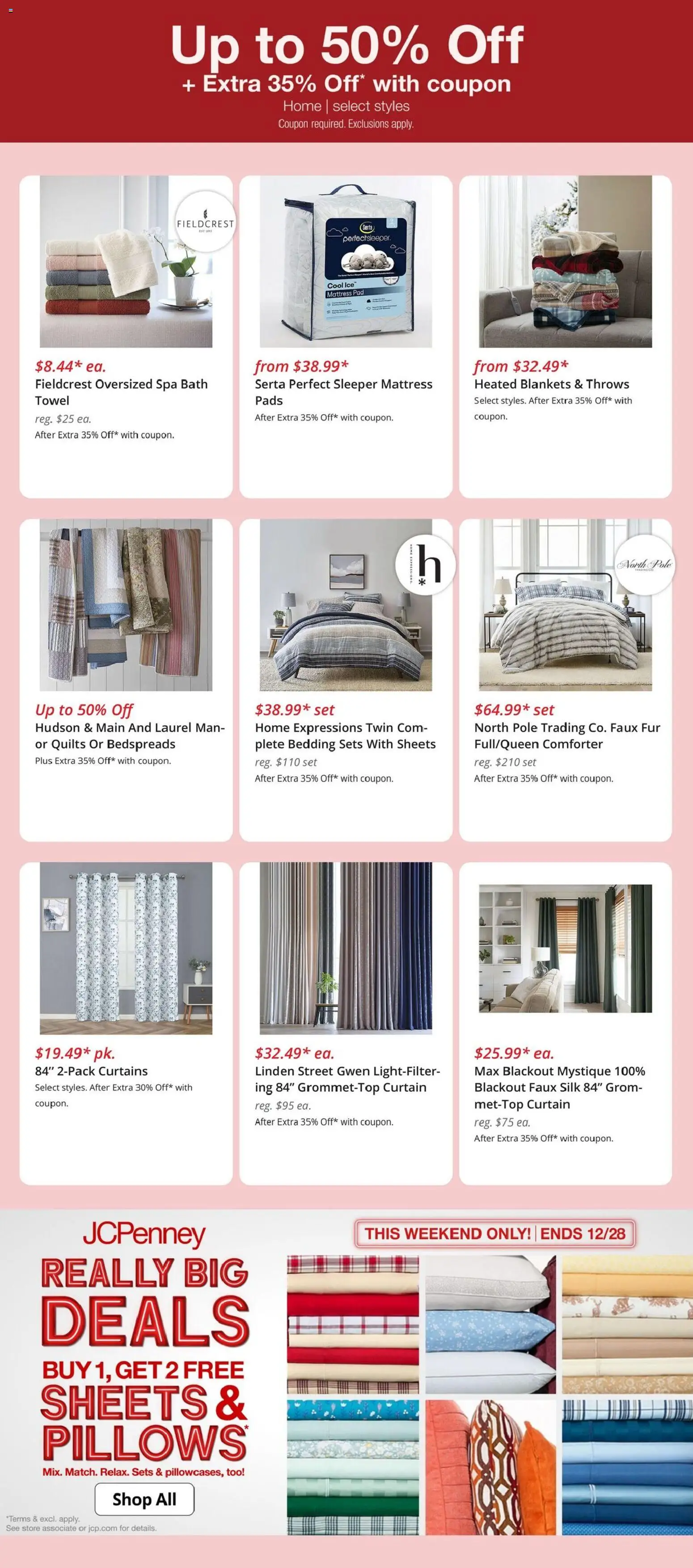 JCPenney Weekly Ad - valid from 26.12.2025 | Page: 3 | Products: Mattress, Bath, Pads, Mattress Pad